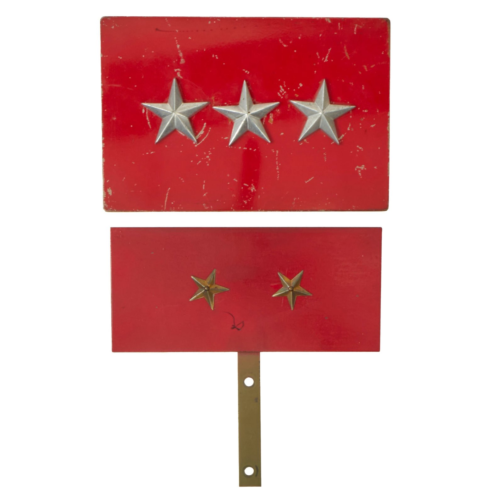 Buy Original U.S. WWII Army General Military Vehicle Identification Plates - Major General & Lieutenant General | Original Firearms Antique For Sale