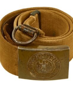 Buy Original German WWII Rare Tropical Afrikakorps DAK Web Belt with Steel Buckle by R. Sieper & Söhne | Original Firearms Antique For Sale