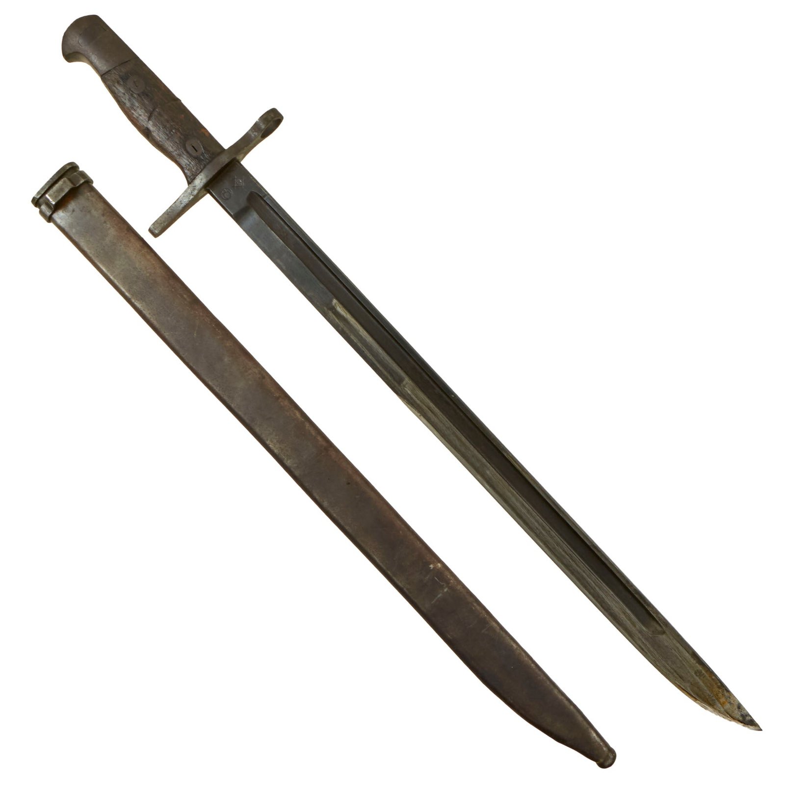 Buy Original Japanese WWII Arisaka Type 30 Bayonet Toyoda Jidoshoki Seisakusho Under Nagoya Supervision with Steel Scabbard | Original Firearms Antique For Sale