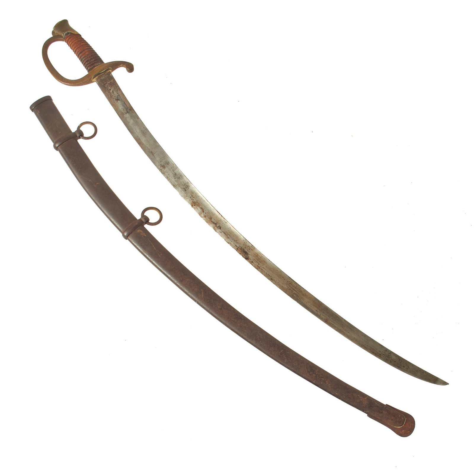 Buy Original U.S. Civil War M-1840 Light Artillery Officers Saber by Ames Mfg. Co. with Scabbard - Dated 1863 | Original Firearms Antique For Sale