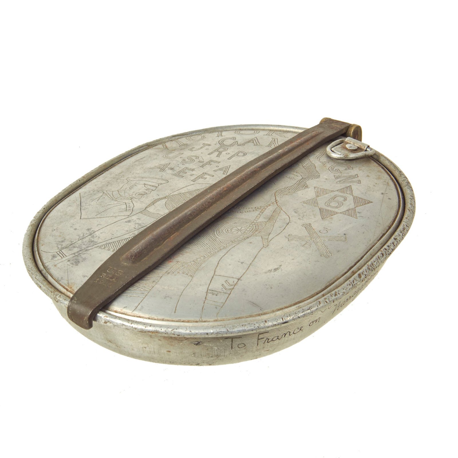 Buy Original U.S. WWI 6th Infantry Division, 3rd Field Artillery Regiment Personalized M1910 Mess Kit - By Rock Island Arsenal, Dated 1911 | Original Firearms Antique For Sale