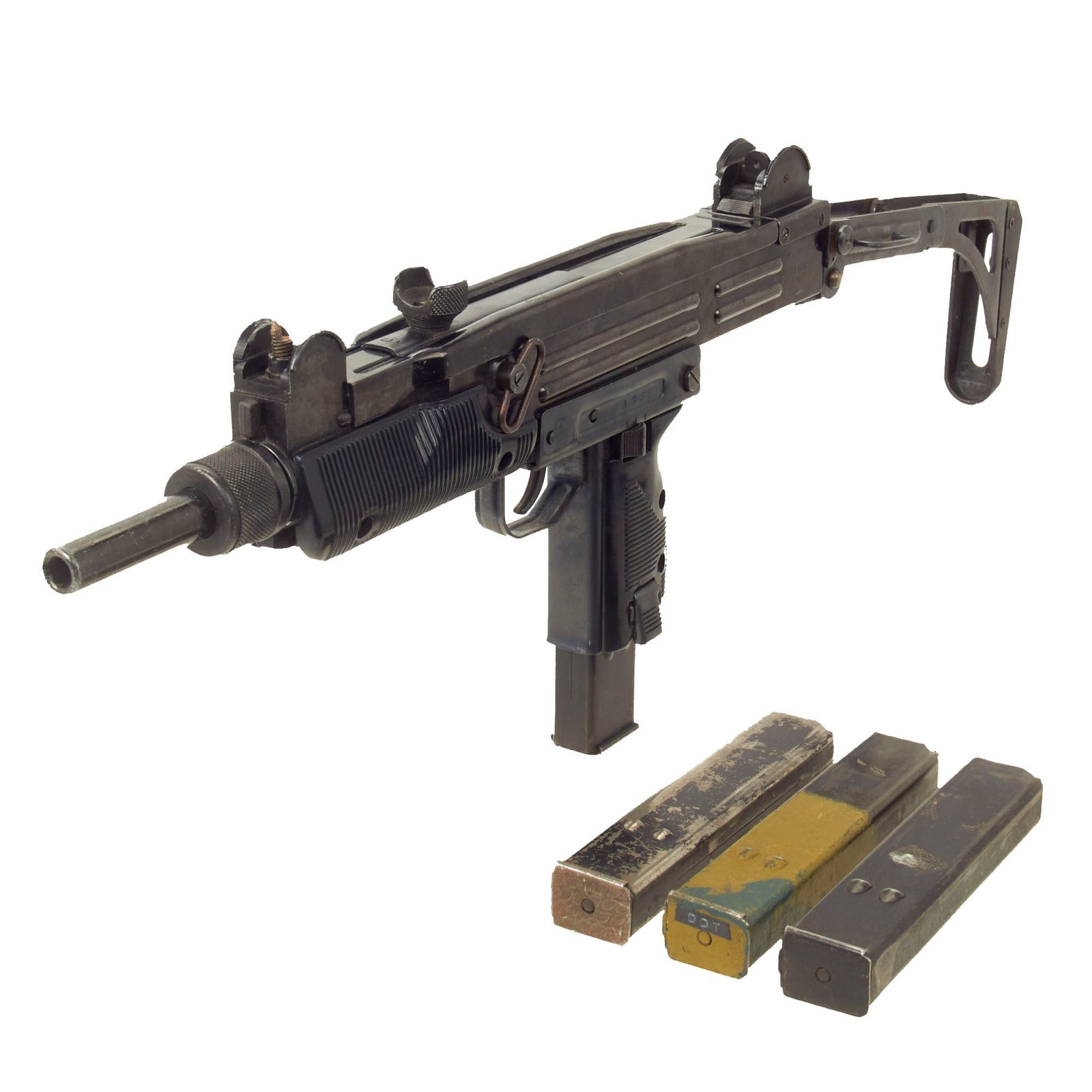 Buy Original Film Prop Cap Plug Firing IMI UZI by Marushin Japan with Folding Stock with Four Magazines | Original Firearms Antique For Sale