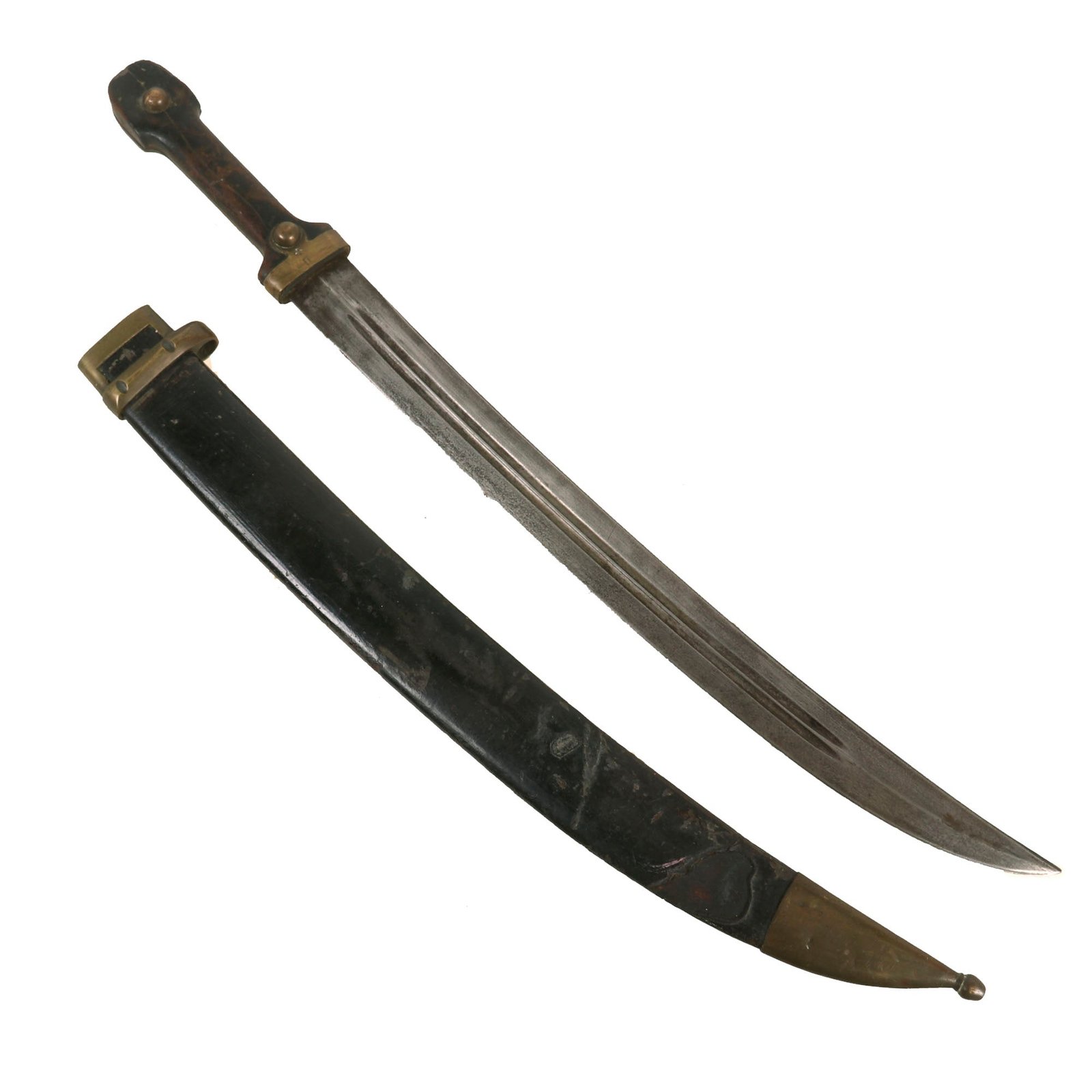 Buy Original WWI Imperial Russian Izhevsk Arsenal Marked M1907 "Bebut" Artillery Kindjal Short Sword with Scabbard | Original Firearms Antique For Sale