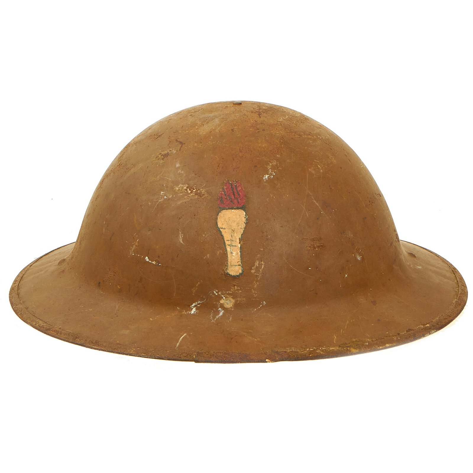 Buy Original U.S. WWI 26th Infantry Division, 104th Infantry Regiment M1917 Doughboy Helmet - Named | Original Firearms Antique For Sale