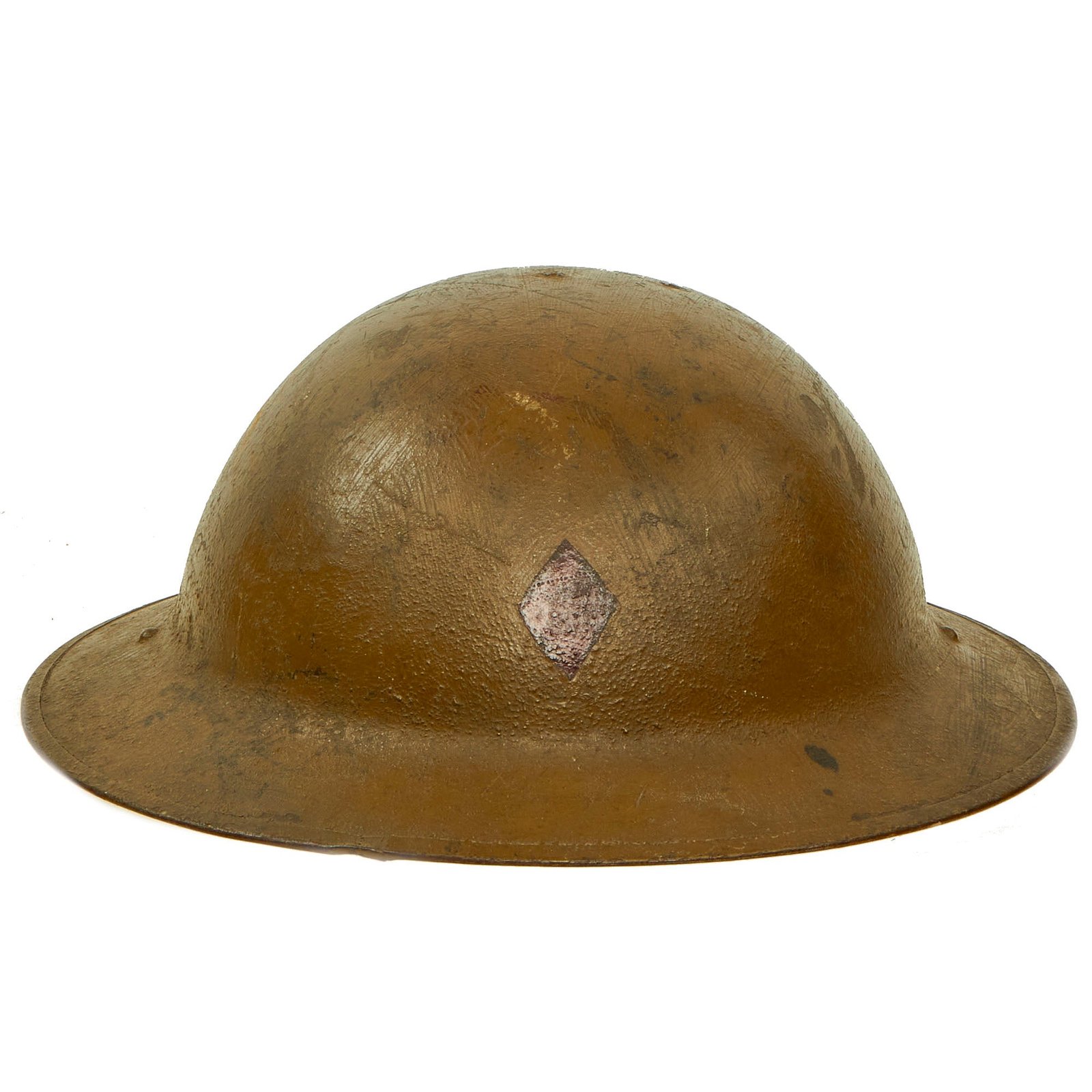 Buy Original U.S. WWI 5th Infantry “Red Diamond” Division M1917 Doughboy Helmet - Complete | Original Firearms Antique For Sale