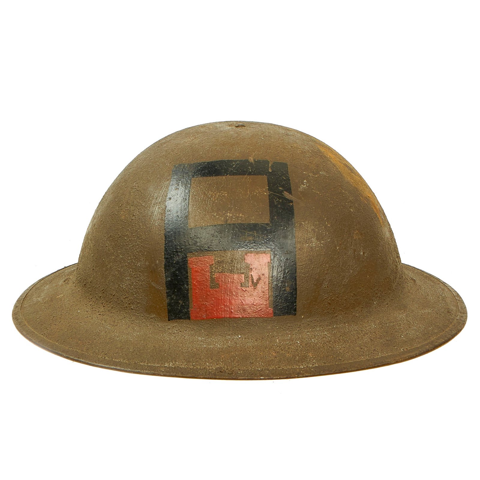 Buy Original U.S. WWI First United States Army Engineers Painted M1917 Doughboy Helmet | Original Firearms Antique For Sale