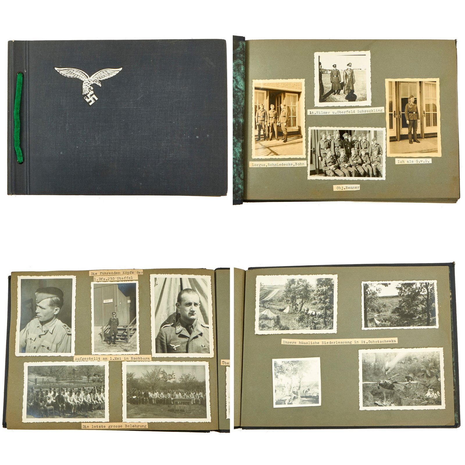 Buy Original German WWII Luftwaffe Personal Photo Album with Captions and Dates -111 Pictures | Original Firearms Antique For Sale