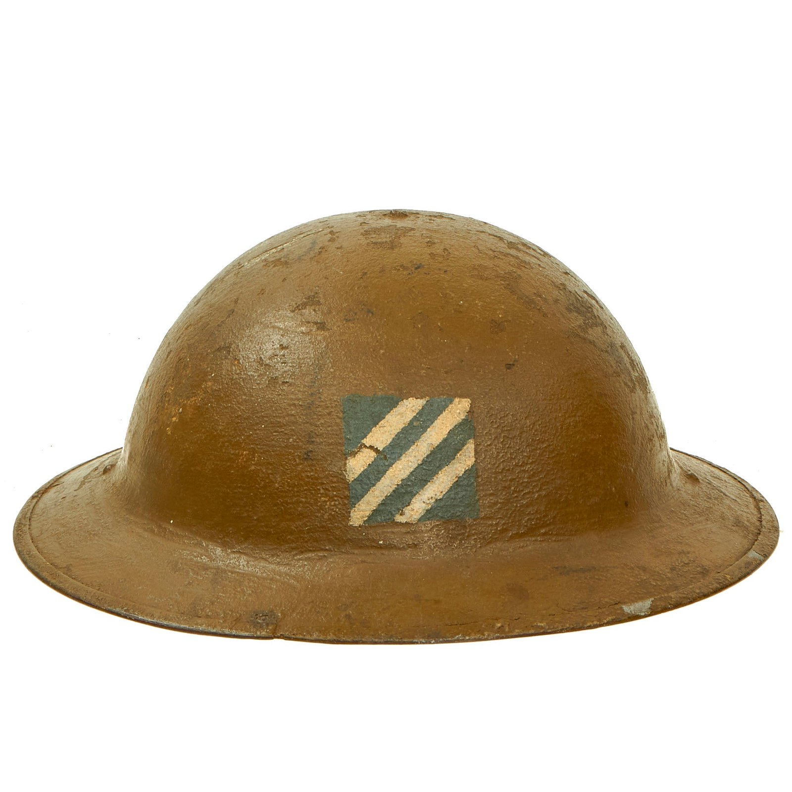 Buy Original U.S. WWI 3rd Infantry Division M1917 Doughboy Helmet - “Rock of the Marne” | Original Firearms Antique For Sale
