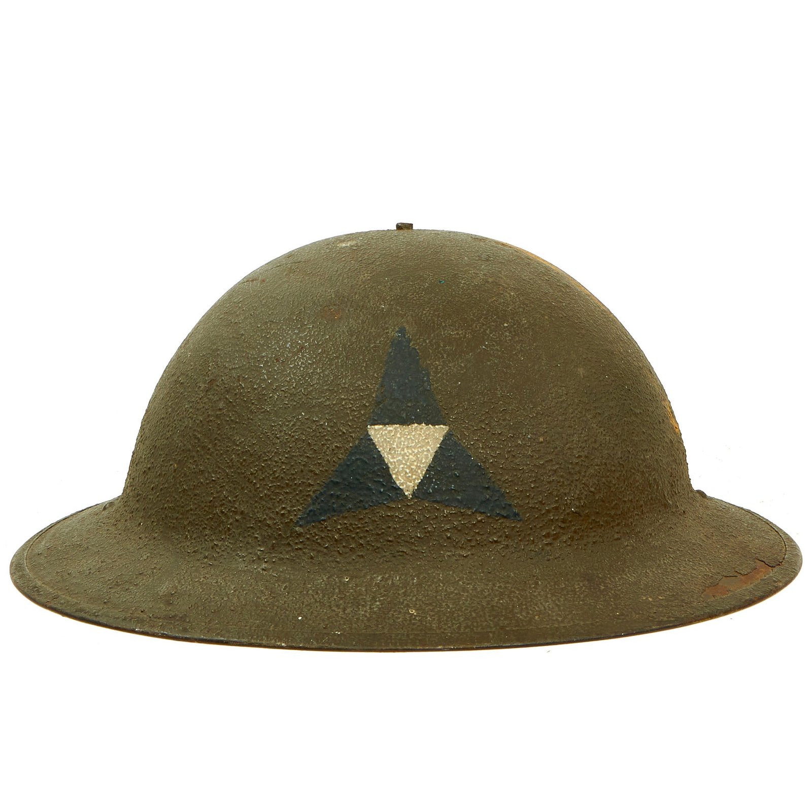 Buy Original WWI U.S. Army III Corps Marked M1917 Doughboy Helmet with Liner & Chinstrap - Size 6 ⅞ | Original Firearms Antique For Sale