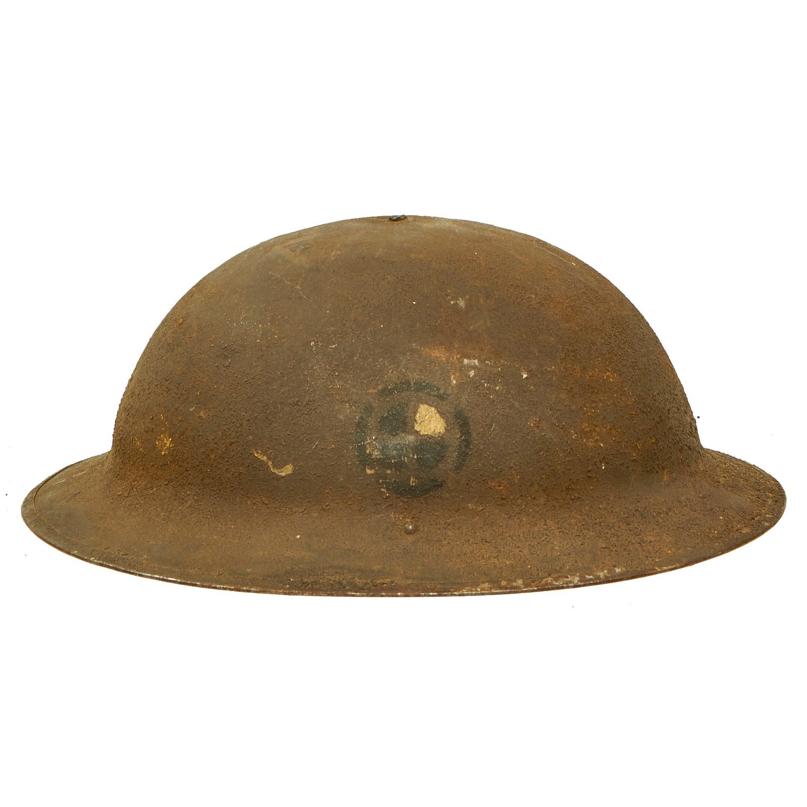 Buy Original U.S. WWI 35th Infantry Division Complete M1917 Doughboy Helmet - "Santa Fe Division" | Original Firearms Antique For Sale