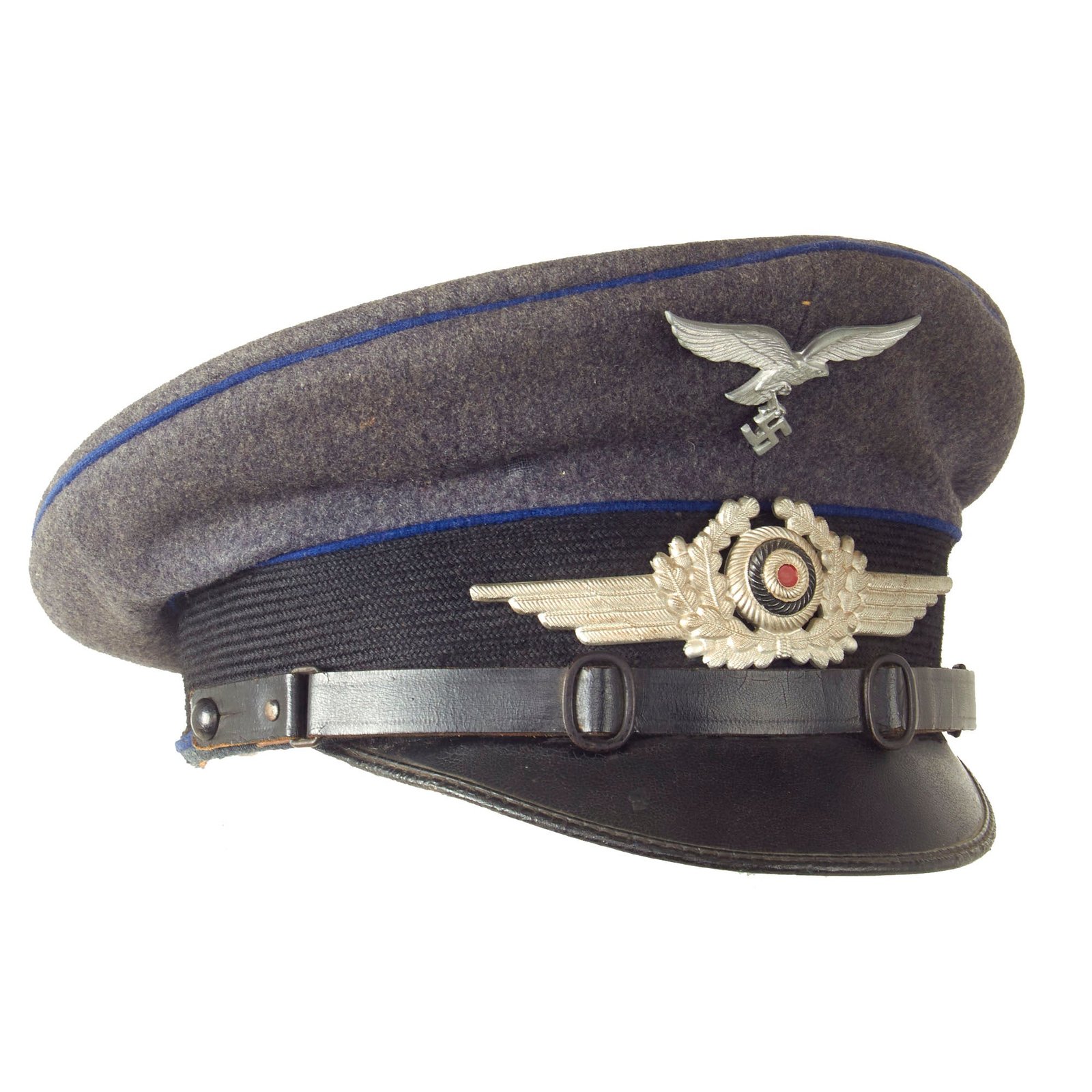 Buy Original German WWII Luftwaffe Medical EM/NCO Schirmmütze Visor Cap by Clemens Wagner - Size 56 1/2 | Original Firearms Antique For Sale