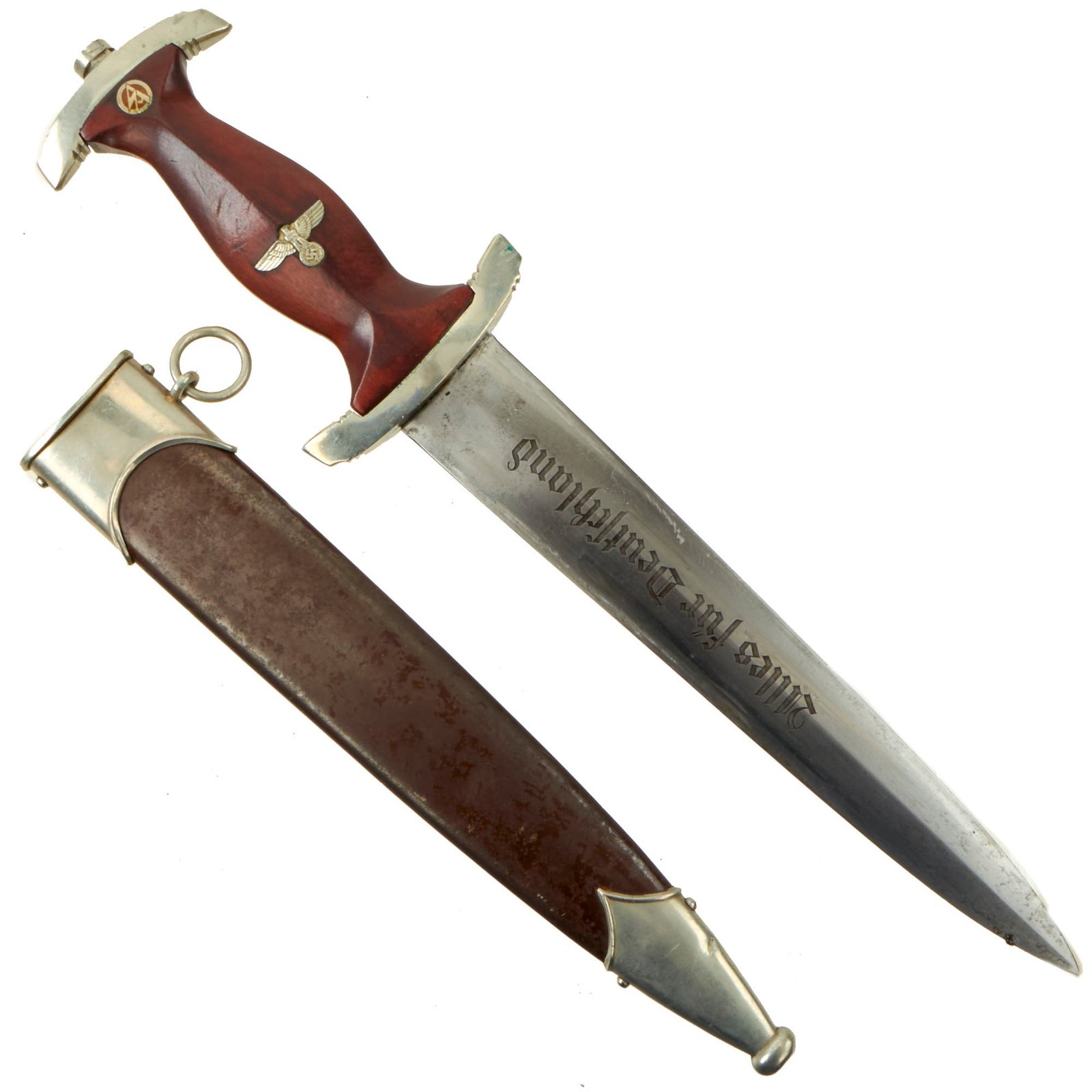 Buy Original German Early WWII SA Dagger by Rare Maker Carl Schmidt Sohn A.-G. of Solingen with Scabbard - McSARR Rarity Rated 9 of 10 | Original Firearms Antique For Sale