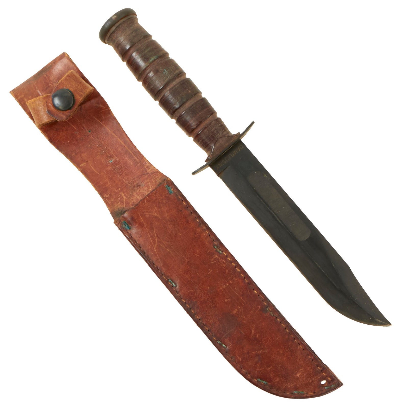 Buy Original U.S. WWII USMC Mark 2 KA-BAR Fighting Knife by CAMILLUS With Leather Sheath | Original Firearms Antique For Sale
