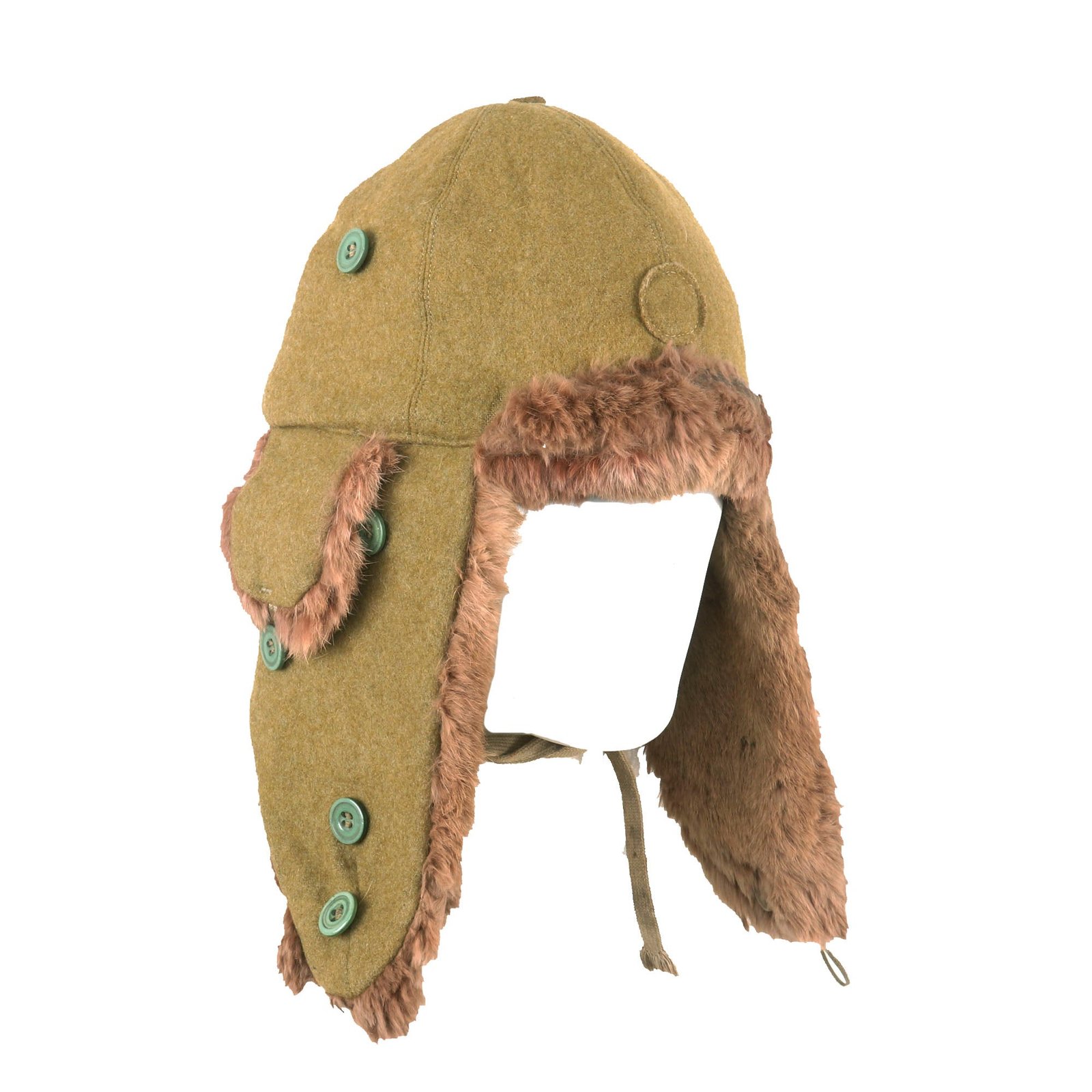 Buy Original WWII Imperial Japanese Army EM/NCO Enlisted Winter Insulated Fur Cap - Dated 1941 | Original Firearms Antique For Sale