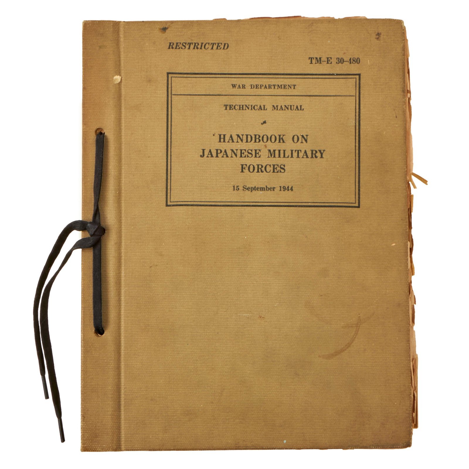 Buy Original U.S. WWII Handbook on Japanese Military Forces Technical Manual - 1944 Dated | Original Firearms Antique For Sale
