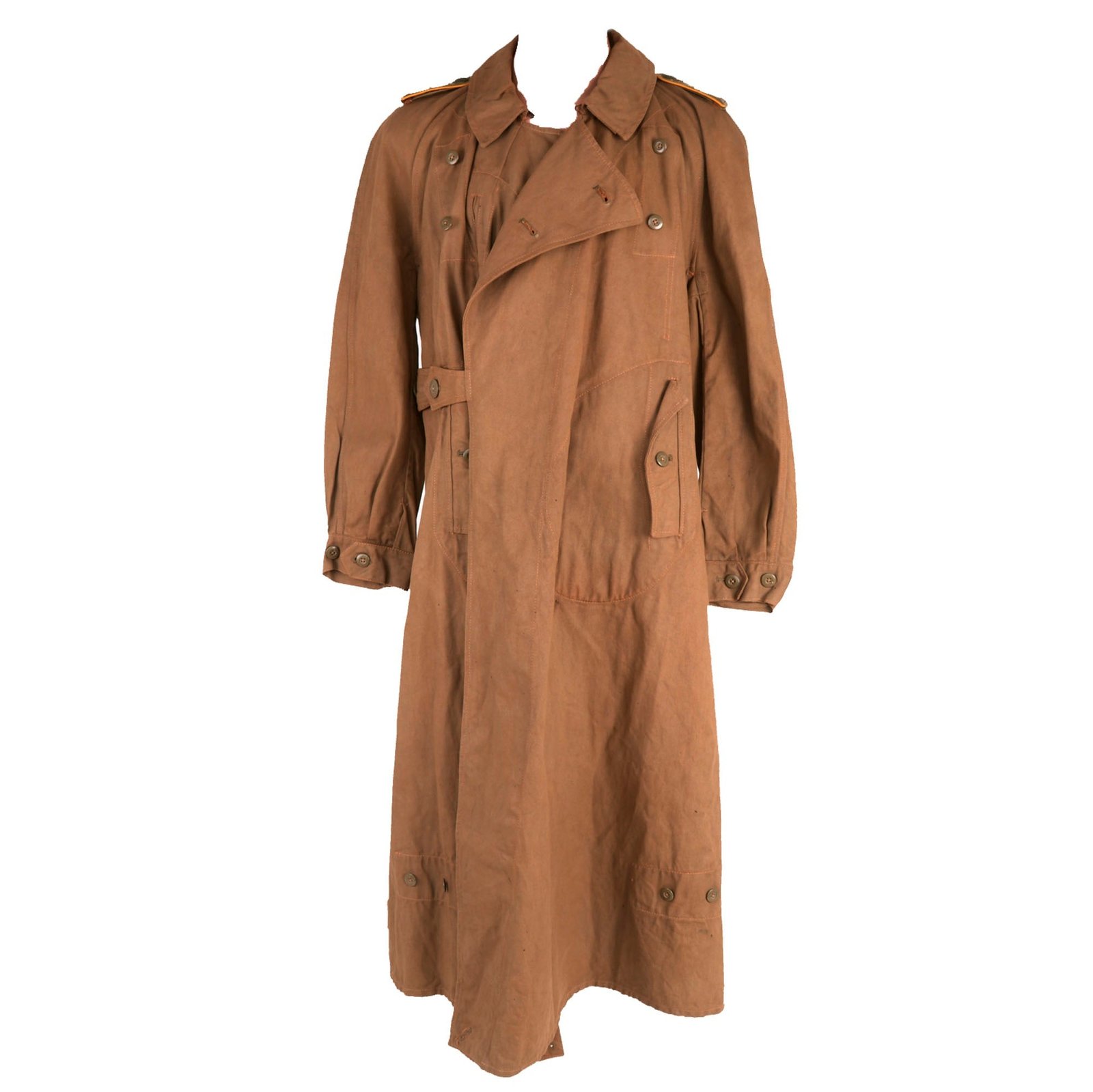 Buy Original German WWII Heer Army Cavalry NCO Afrikakorps DAK Tropical Kradmantel Motorcycle Overcoat - dated 1943 | Original Firearms Antique For Sale