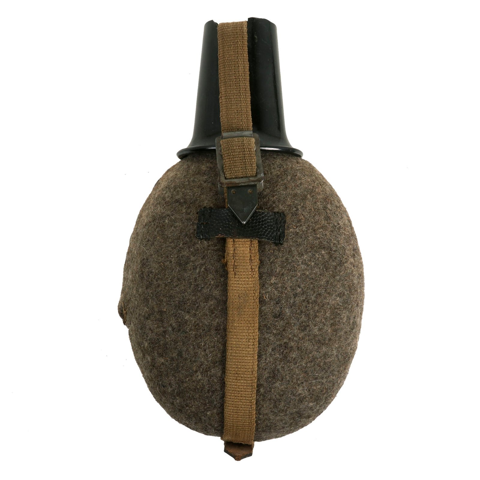 Buy Original German WWII Aluminum M31 Canteen with Canvas Harness & Bakelite Cup by Aluminiumwerk GmbH, Waldorf - dated 1942 | Original Firearms Antique For Sale