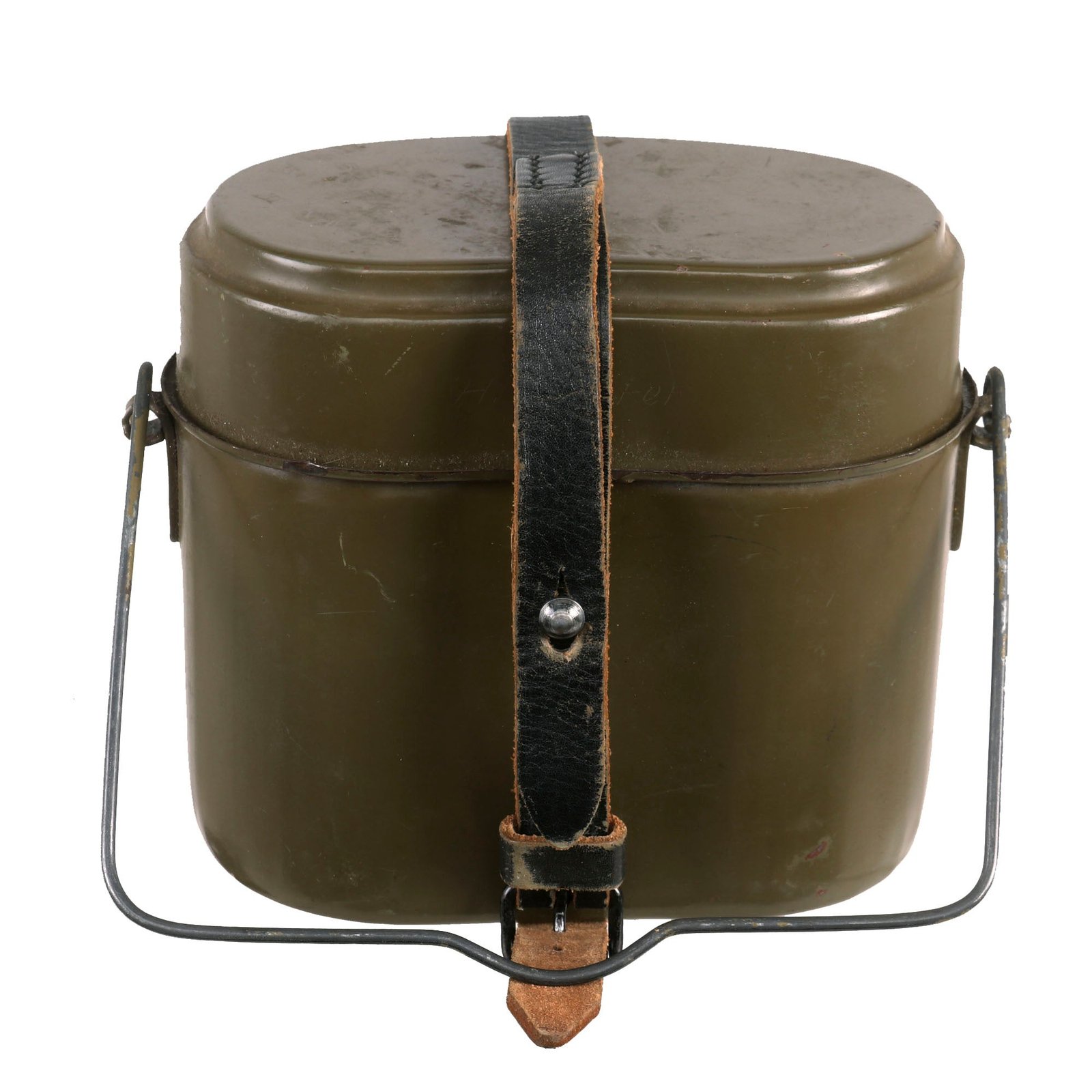 Buy Original German WWII M31 Aluminum Mess Kit Kochgeschirr with Leather Strap by Eduard Sommerfeld, Berlin - Dated 1943 | Original Firearms Antique For Sale