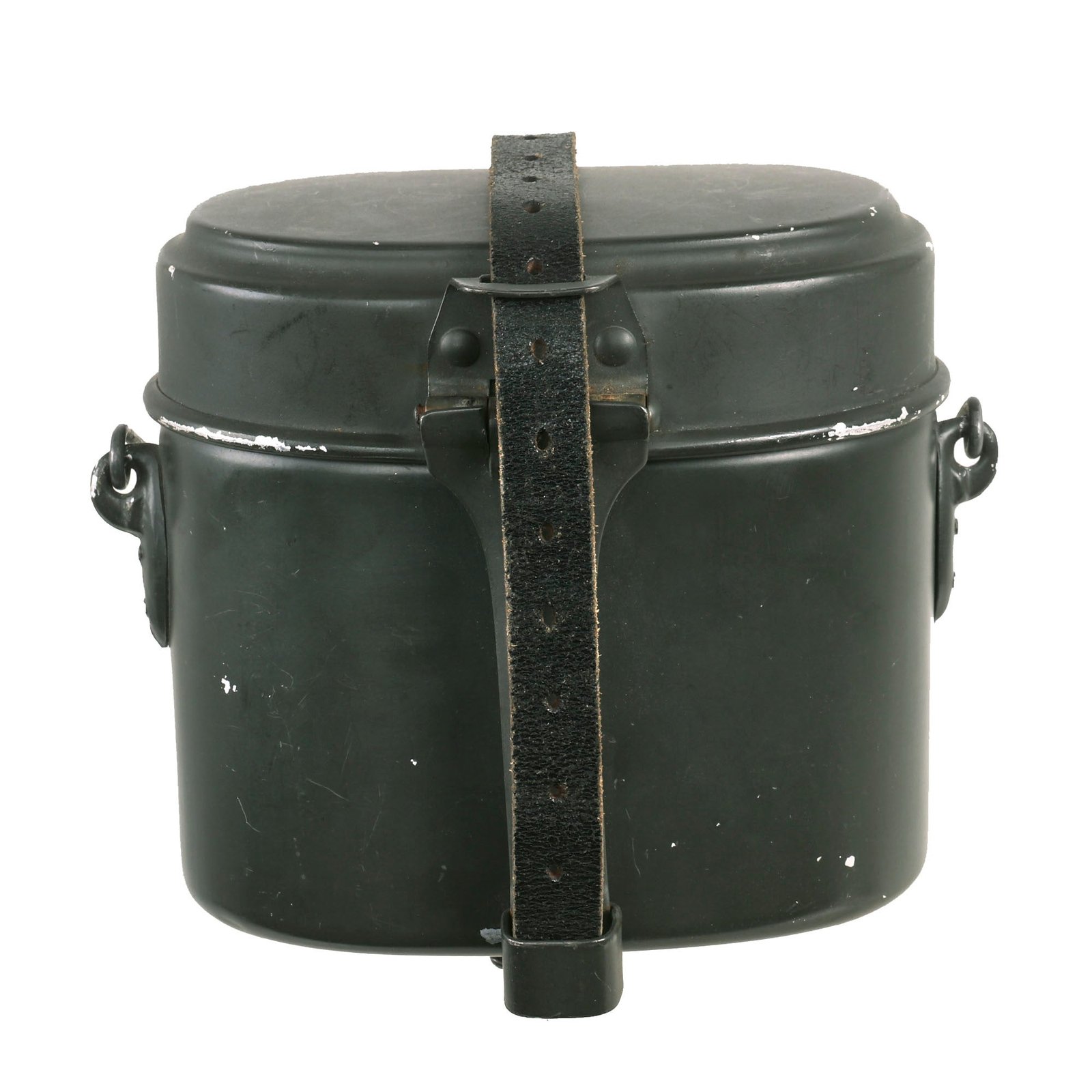 Buy Original German WWII M31 Aluminum Mess Kit Kochgeschirr by Heinrich Ritter with Leather Strap - dated 1943 & 1942 | Original Firearms Antique For Sale