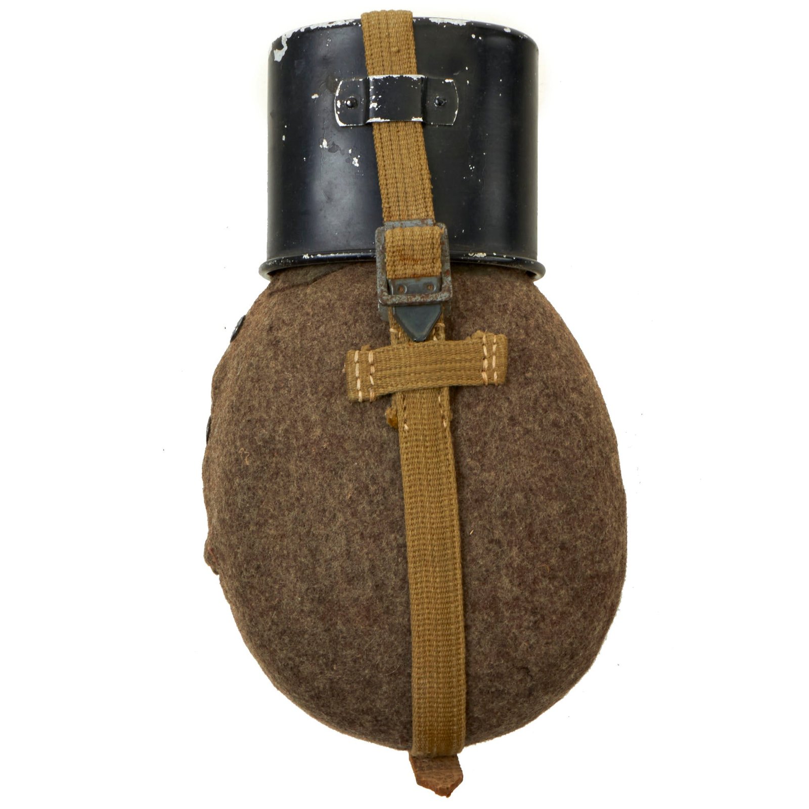 Buy Original German WWII Aluminum M31 Canteen with Canvas Harness & Aluminum Cup - Matched and Dated 1943 | Original Firearms Antique For Sale