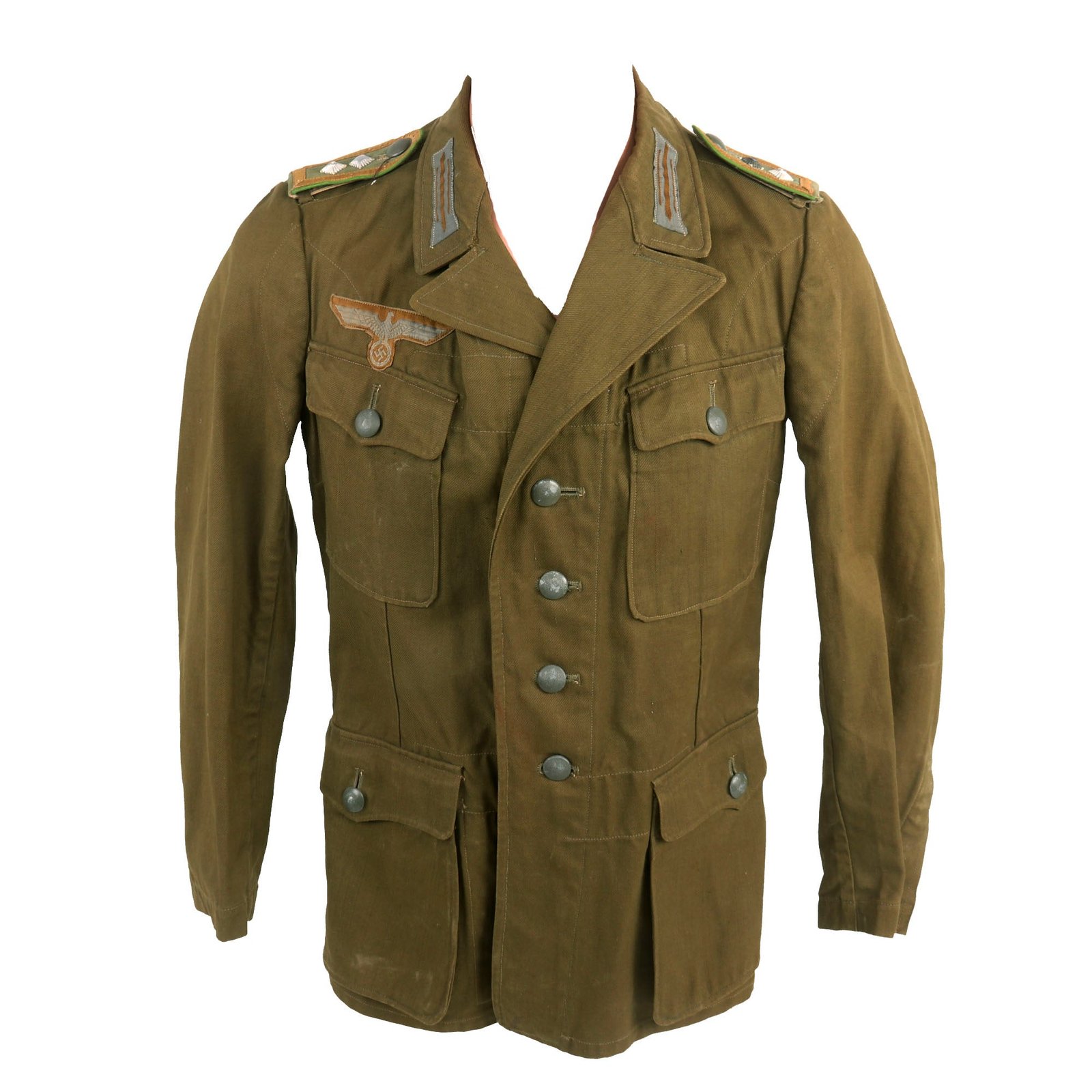 Buy Original German WWII Afrika Korps Panzergrenadier Oberfeldwebel NCO M41 Tropical Uniform Tunic - dated 1942 | Original Firearms Antique For Sale