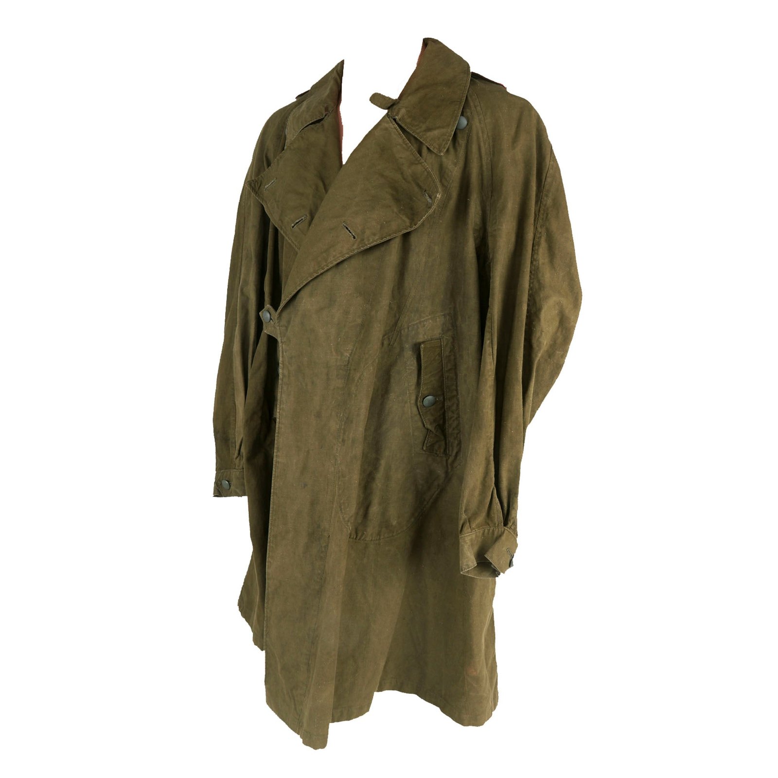 Buy Original German WWII Heer Army Panzer Reconnaissance NCO Afrikakorps DAK Tropical Kradmantel Motorcycle Overcoat - dated 1942 | Original Firearms Antique For Sale