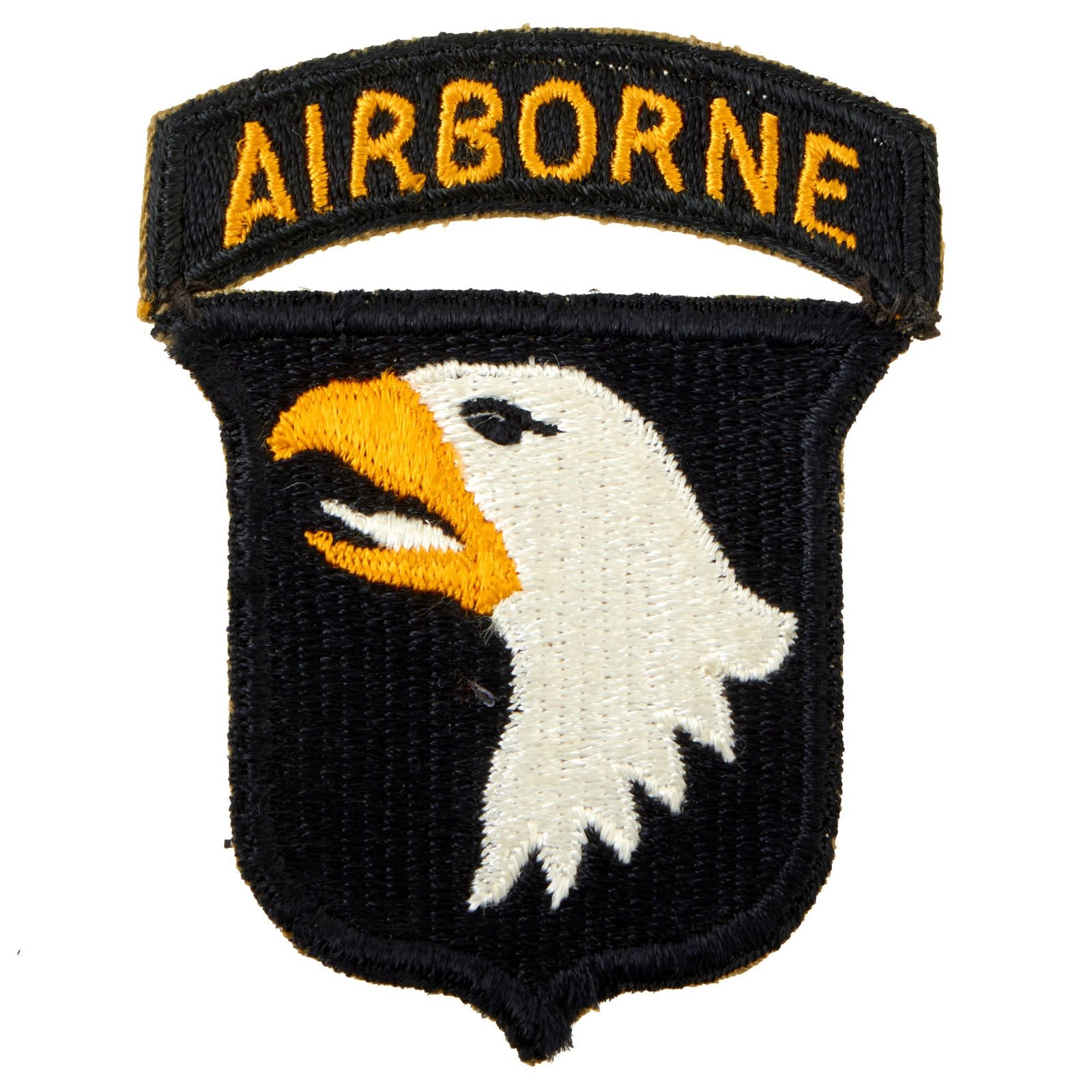 Buy Original U.S. WWII Rare 101st Airborne Division White Tongue Patch with White Back | Original Firearms Antique For Sale