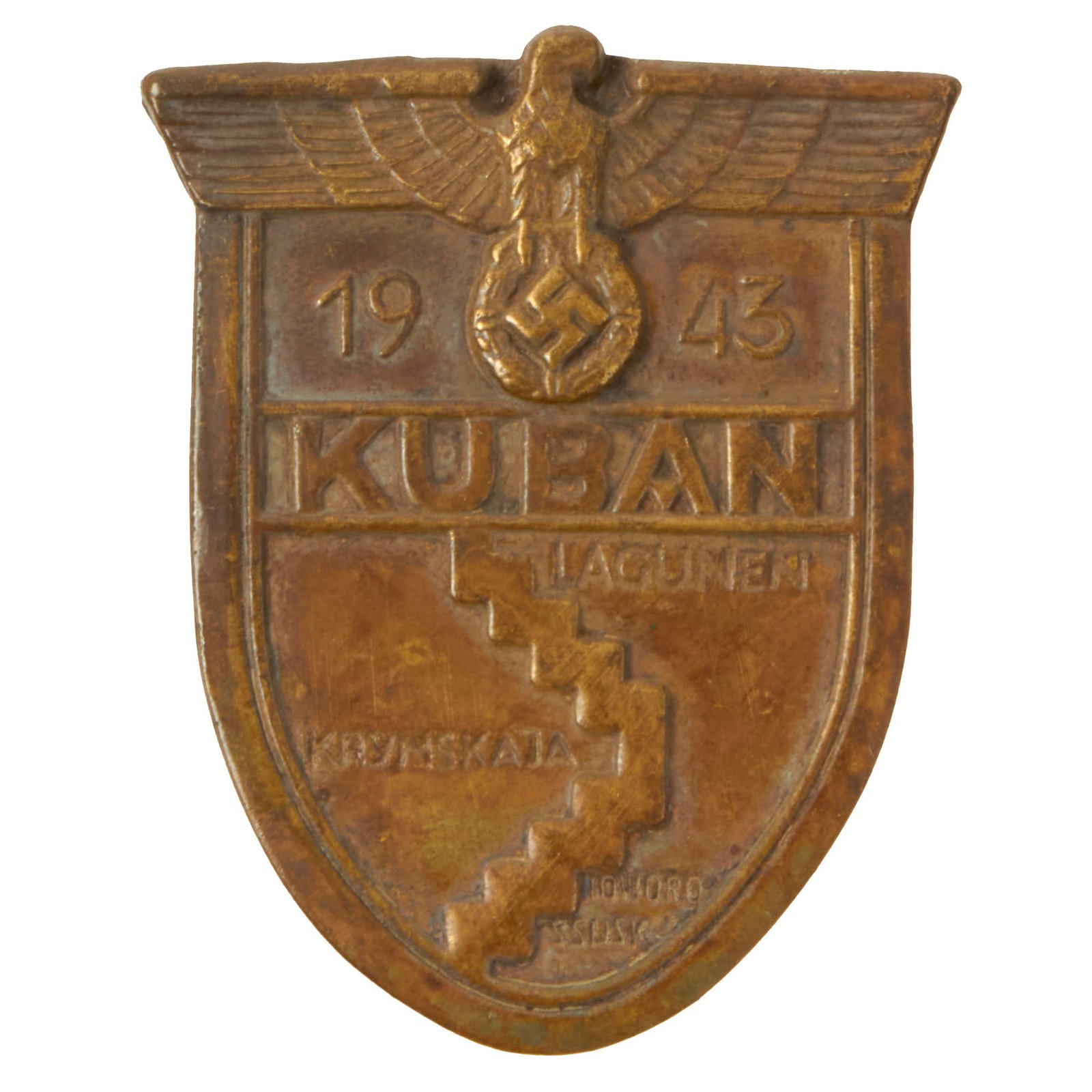 Buy Original German WWII Kuban Bridgehead Shield Decoration - Ärmelschild Kuban | Original Firearms Antique For Sale