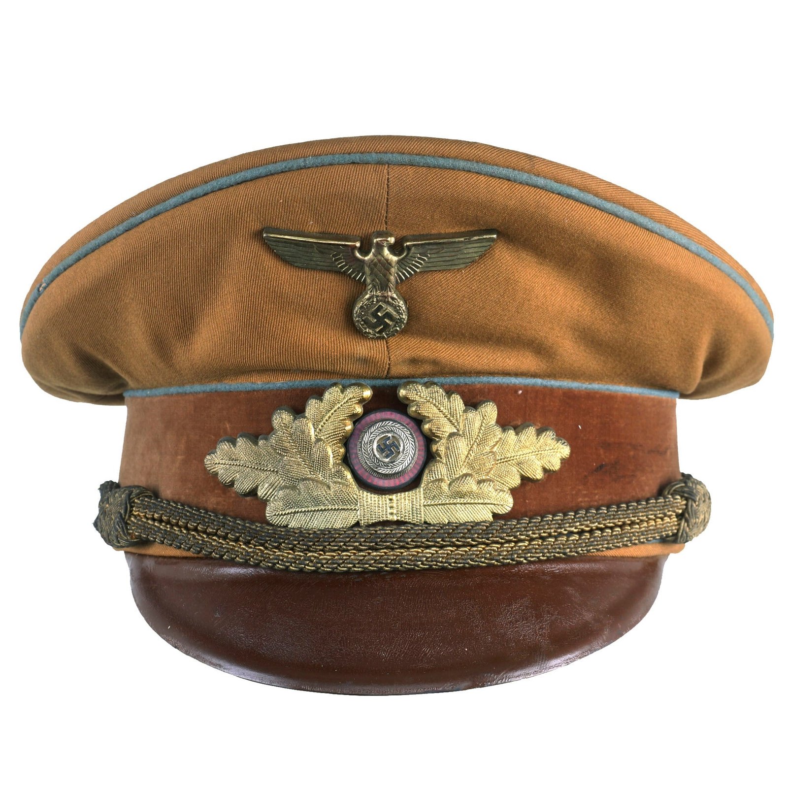 Buy Original German WWII NSDAP Ortsgruppe Local Group Level Political Leader's Visor Cap with RZM Tag - Missing Sweatband | Original Firearms Antique For Sale