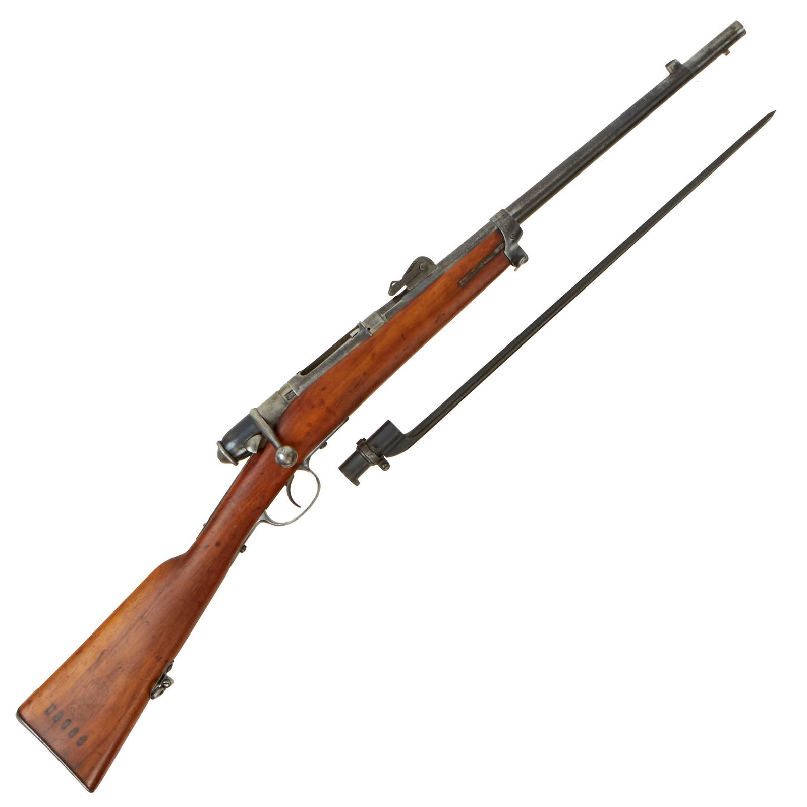 Buy Original Italian Vetterli M1870 Carbine by Torre Annunziata Serial U 5066 with Socket Bayonet - dated 1882 | Original Firearms Antique For Sale