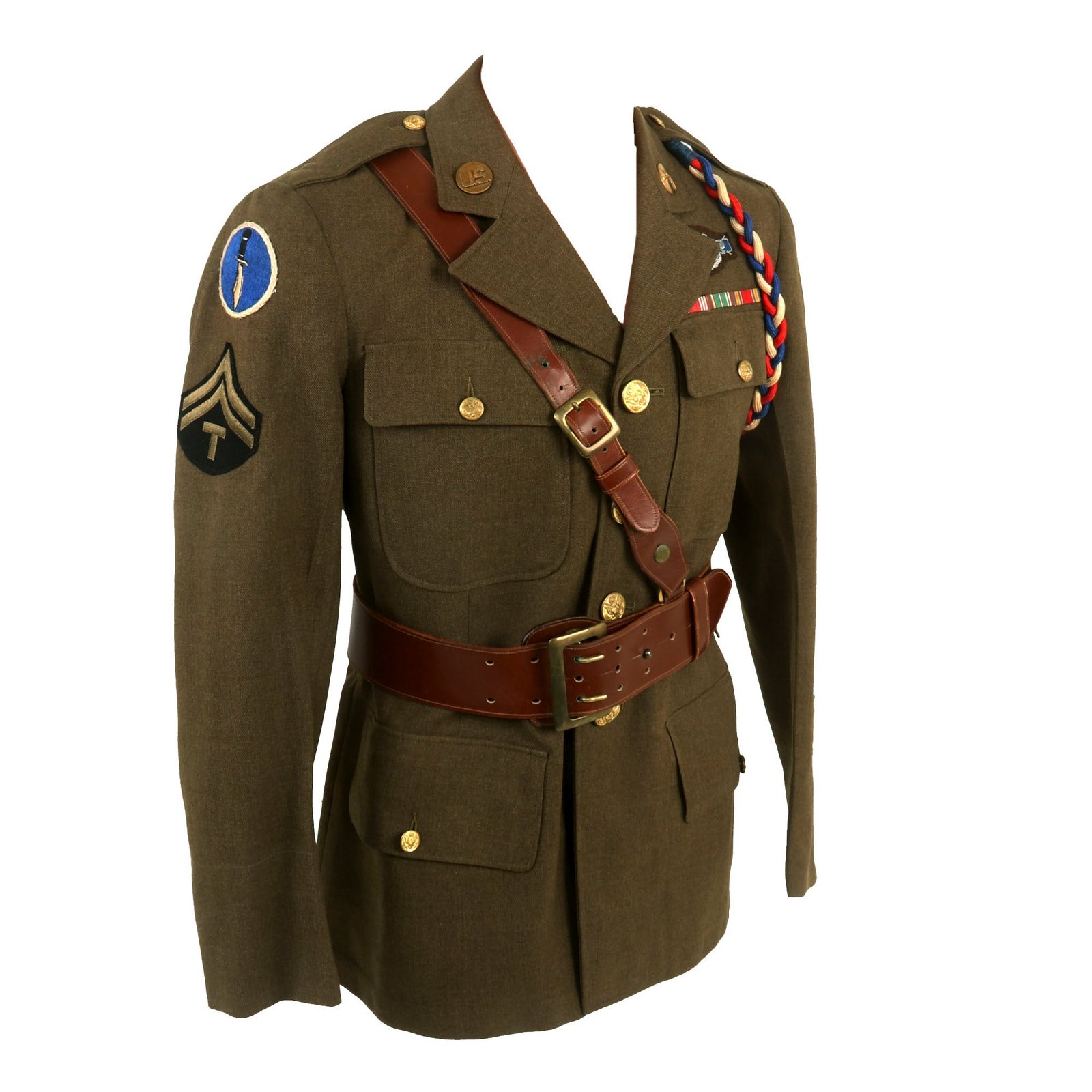 Buy Original U.S. WWII First Special Service Force Commando Kiska Task Force (Operation Cottage)  Class-A Uniform Jacket With Sam Browne Belt | Original Firearms Antique For Sale