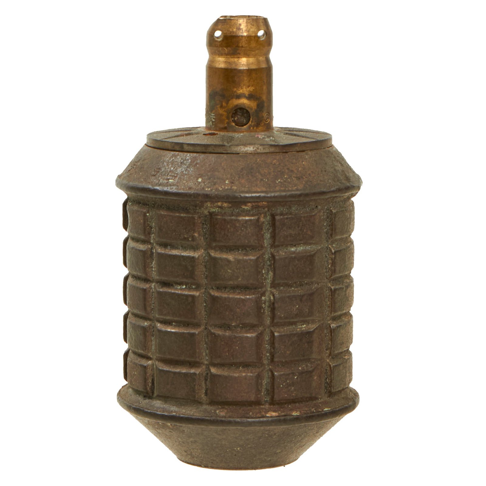 Buy Original Japanese WWII Type 97 Inert Fragmentation Hand Grenade with Fuse Housing - Dated 1942 | Original Firearms Antique For Sale