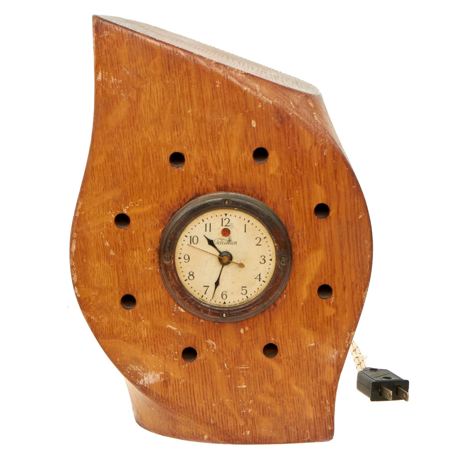 Buy Original U.S. WWI Curtiss JN “Jenny” Biplane Propeller Early 8-Bolt Hub Converted Post-War To Commemorative Desk Clock - Functional | Original Firearms Antique For Sale