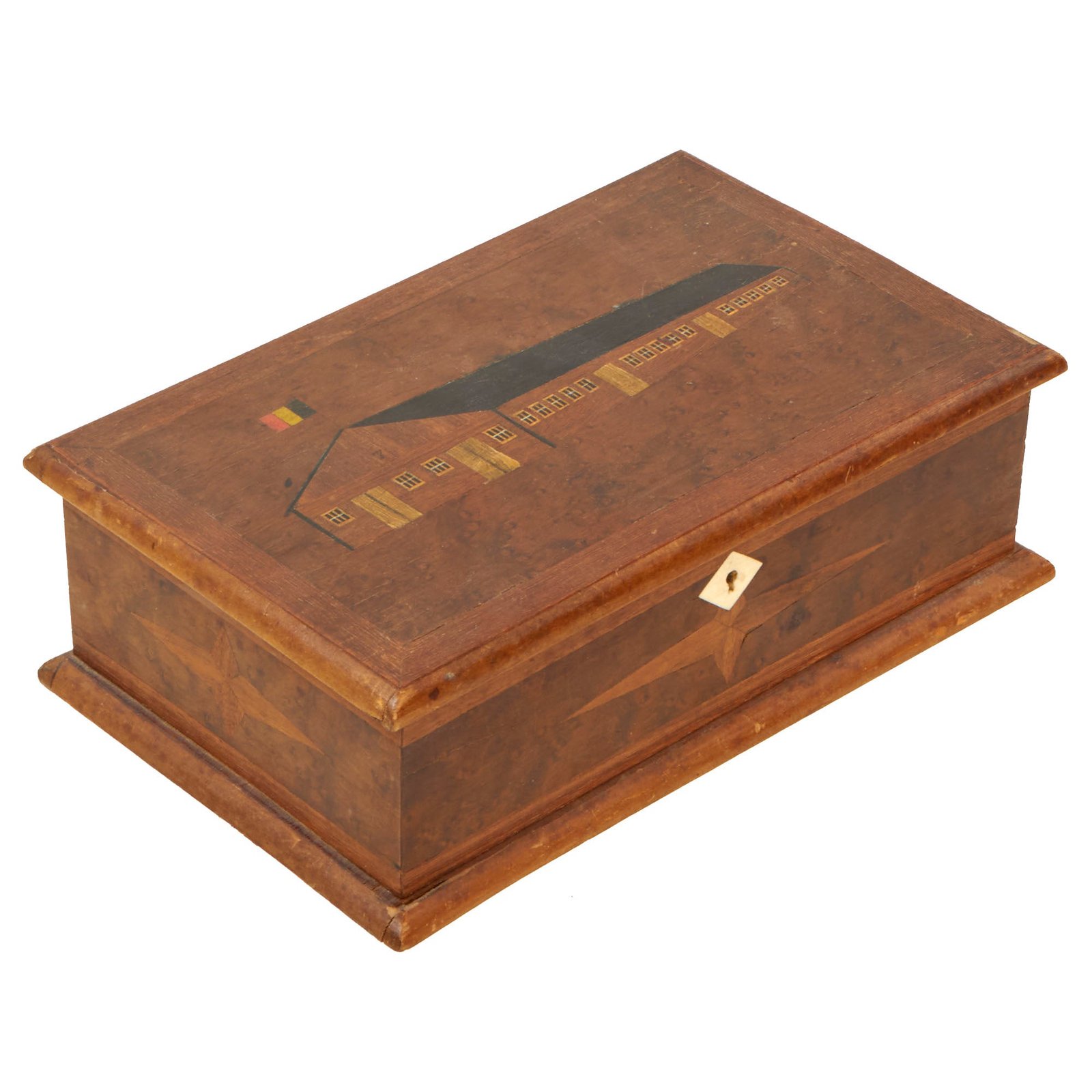 Buy Original Belgian WWI Military Refugee Camp Zeist (Internment Camp Amersfoort) Wood Souvenir Keepsake Box | Original Firearms Antique For Sale