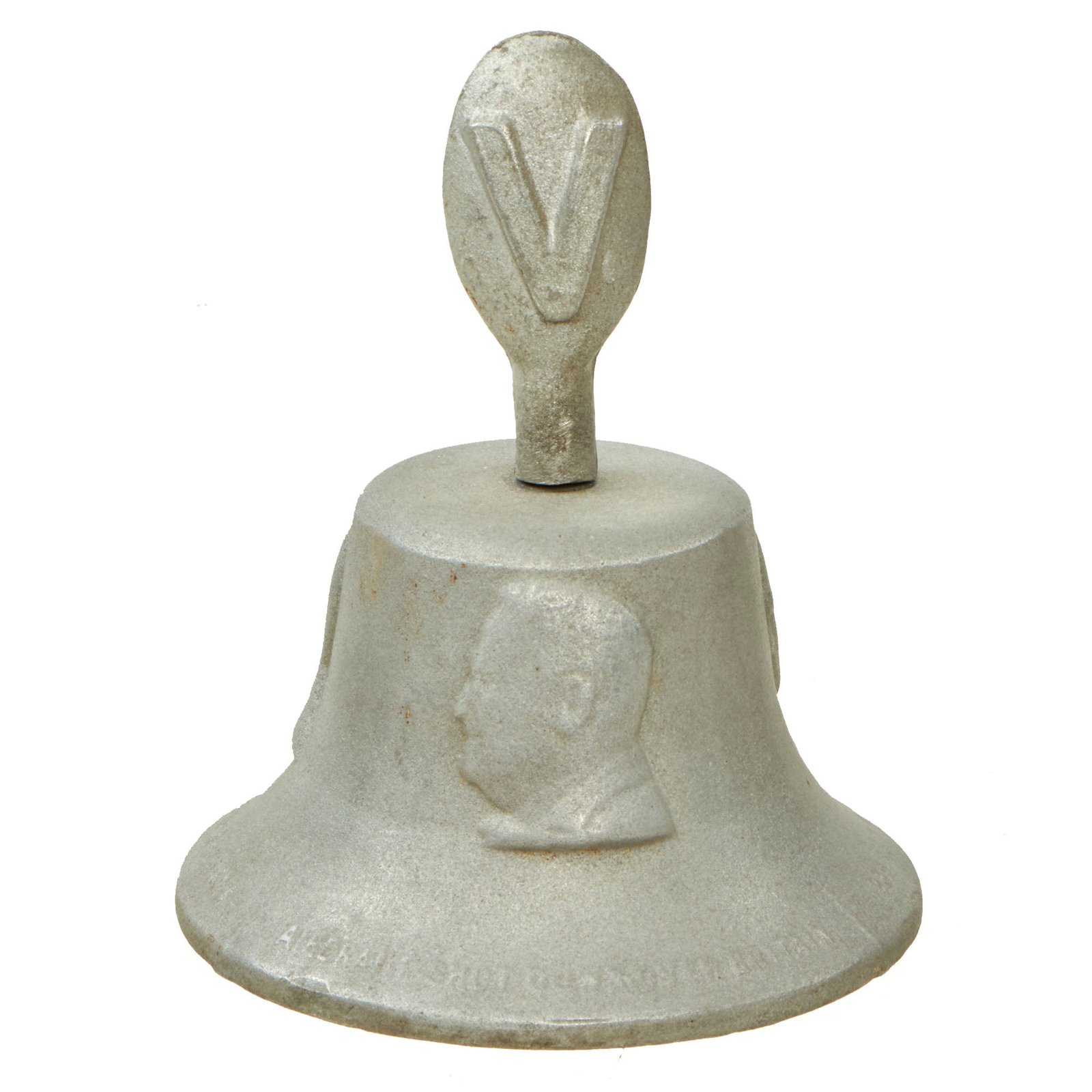 Buy Original British WWII Era The Royal Air Force Benevolent Fund Aluminum Bell Cast From Downed German Aircraft | Original Firearms Antique For Sale