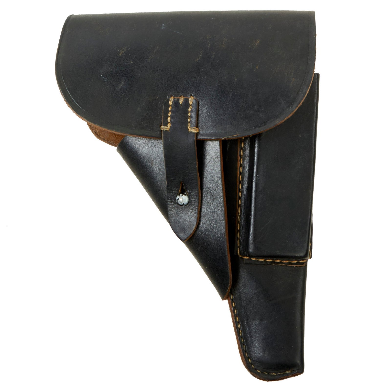 Buy Original German WWII Walther P38 Black Softshell Leather Holster by Hans Römer - dated 1944 | Original Firearms Antique For Sale