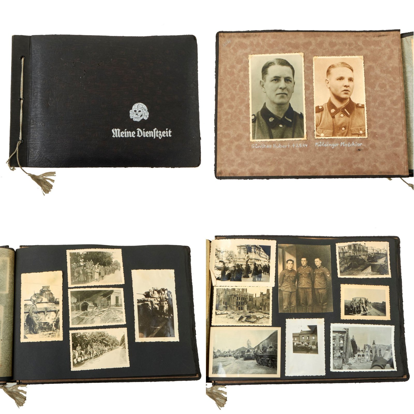 Buy Original German WWII 3rd SS Panzer Division Totenkopf "Meine Dienstzeit" Personal Photo Album - 202 Photos | Original Firearms Antique For Sale