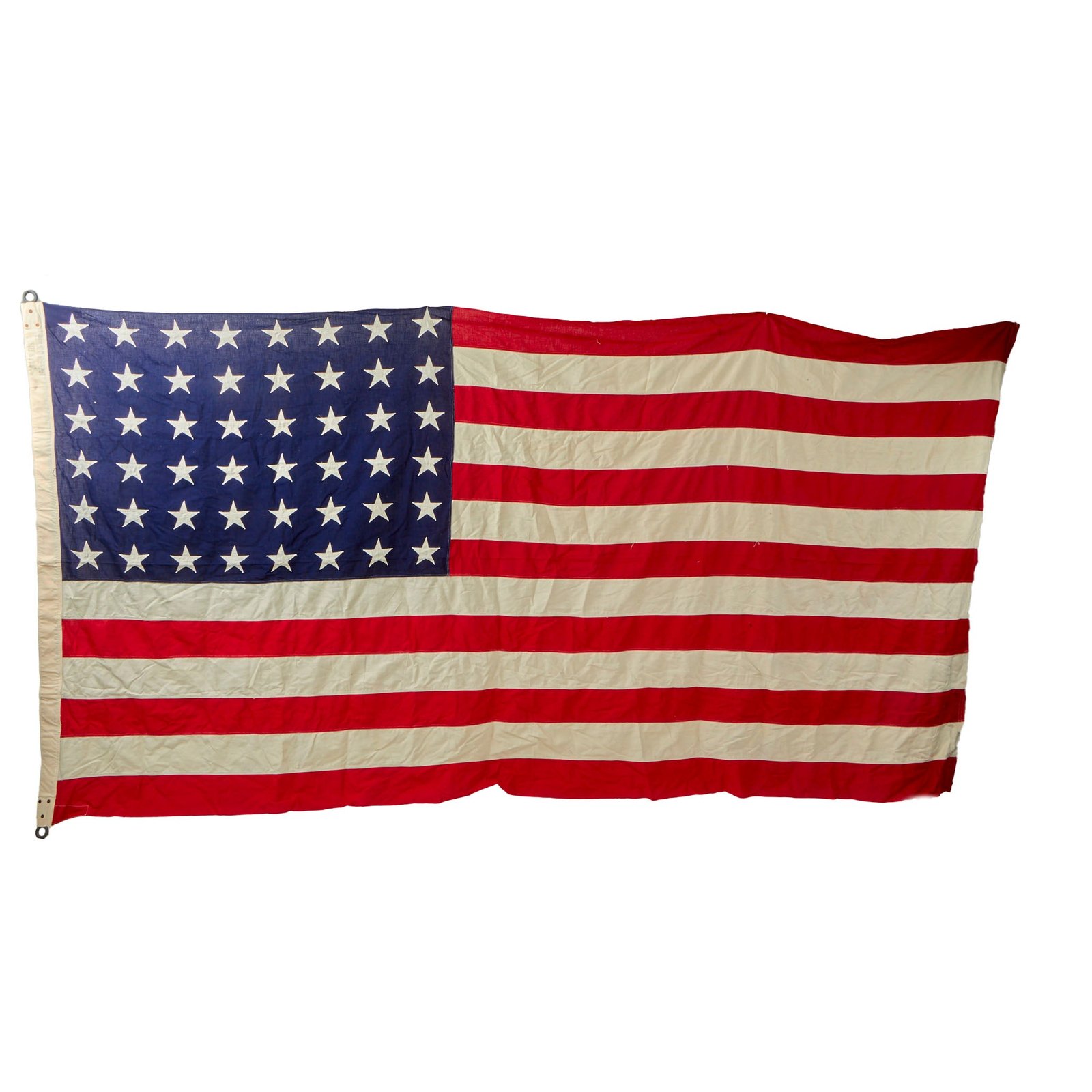 Original U.S. WWII 48 Star Flag Philadelphia Quartermaster Depot - 5 Feet x 9 1/2 Feet