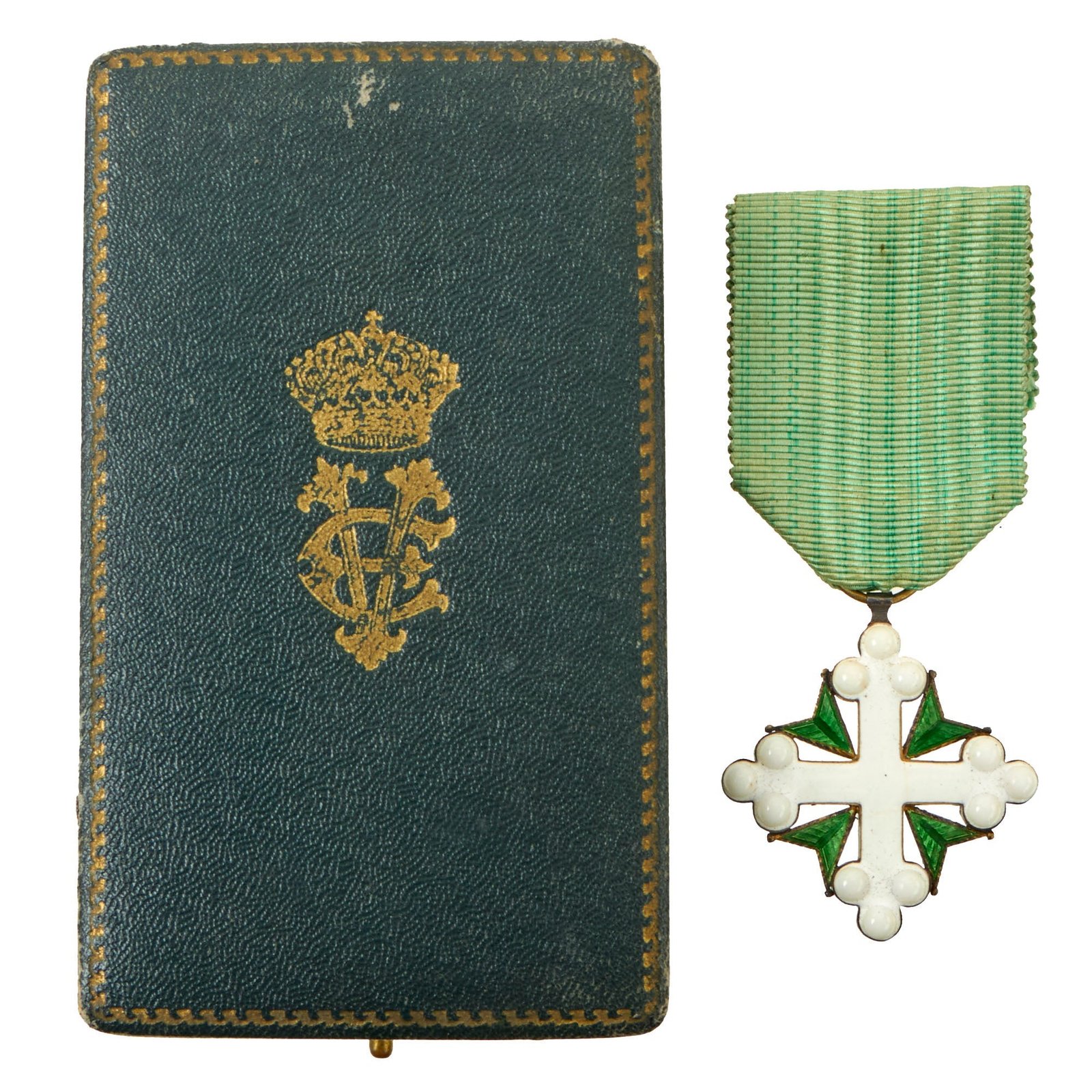 Buy Original WWII Era Italian Order of Saints Maurice and Lazarus 5th Class / Knight With Correct Case - Cavaliere dell'Ordine dei Santi Maurizio e Lazzaro | Original Firearms Antique For Sale