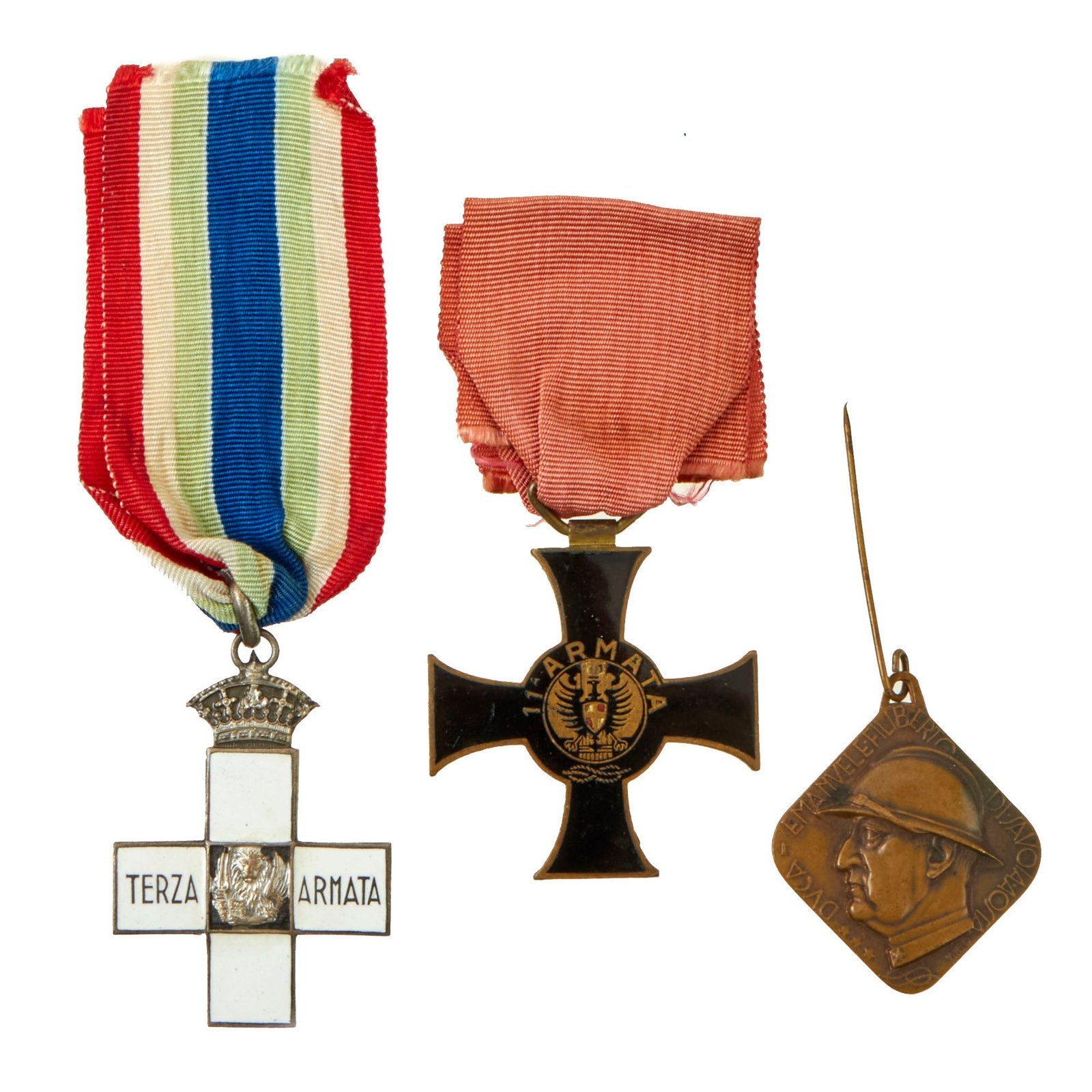 Buy Original Italian WWII Italian Army Armata Unit Commemorative Medal Lot - (3) Items | Original Firearms Antique For Sale