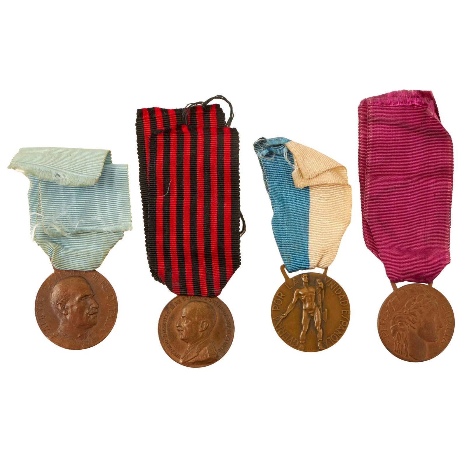 Buy Original Italian WWI & WWII Era Medal Grouping - (4) Items | Original Firearms Antique For Sale