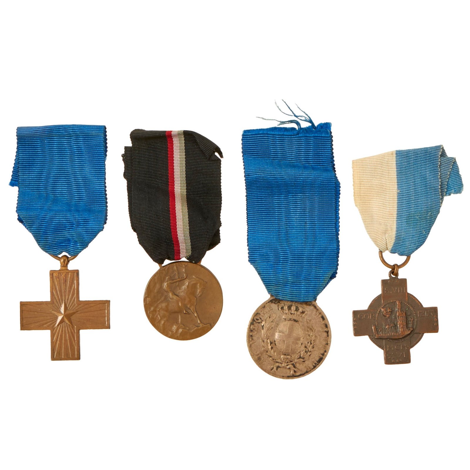 Buy Original Italian WWI & WWII Era Medal Grouping - (4) Items | Original Firearms Antique For Sale