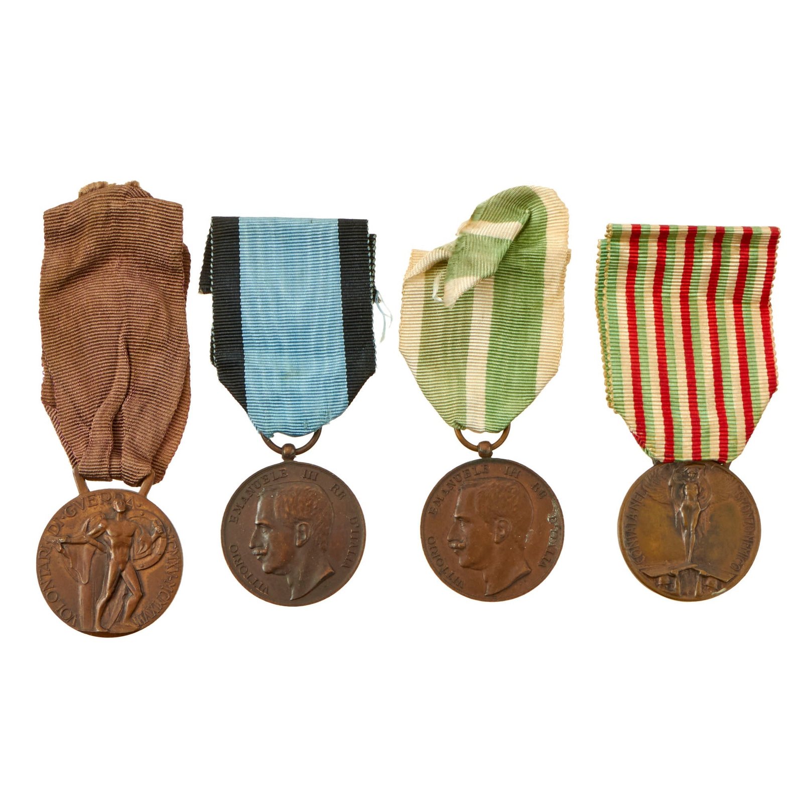 Buy Original Italian WWI & WWII Era Medal Grouping - (4) Items | Original Firearms Antique For Sale