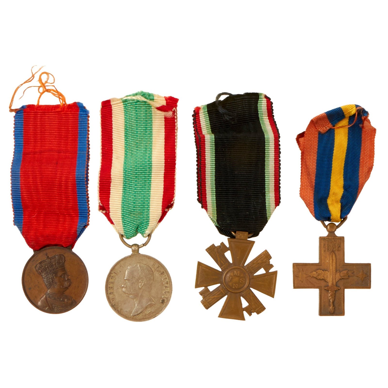 Buy Original Italian Pre-WWI Through WWII Era Medal Grouping - (4) Items | Original Firearms Antique For Sale