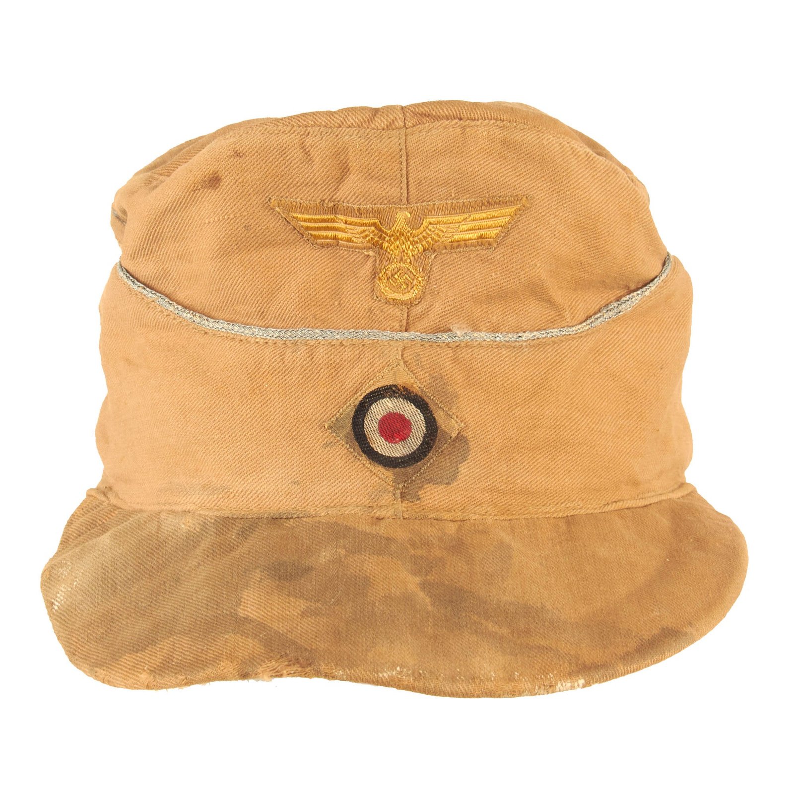 Buy Original German WWII Service Used Kriegsmarine DAK Coastal Artillery M41 Officer's Field Cap - Küstenartillerie | Original Firearms Antique For Sale