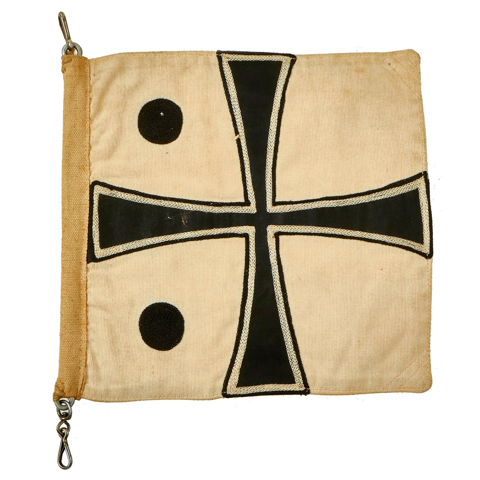 Buy Original German WWII Rear Admiral 8 ½" x 8 ½" Vehicle Command Flag Pennant - Konteradmiralflagge | Original Firearms Antique For Sale