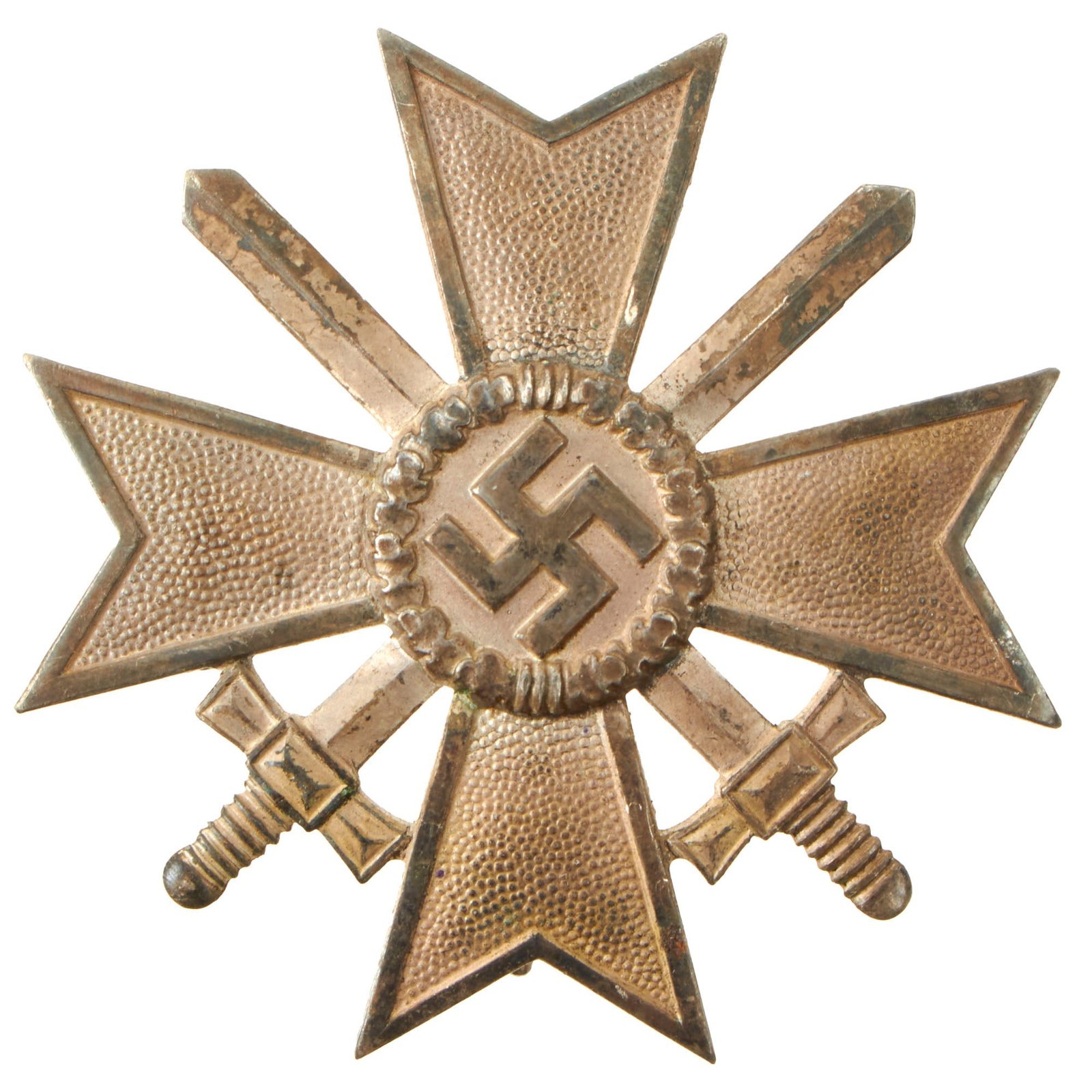 Buy Original German WWII Early Vaulted War Merit Cross KvK 1st Class with Swords - Unmarked - Kriegsverdienstkreuz | Original Firearms Antique For Sale