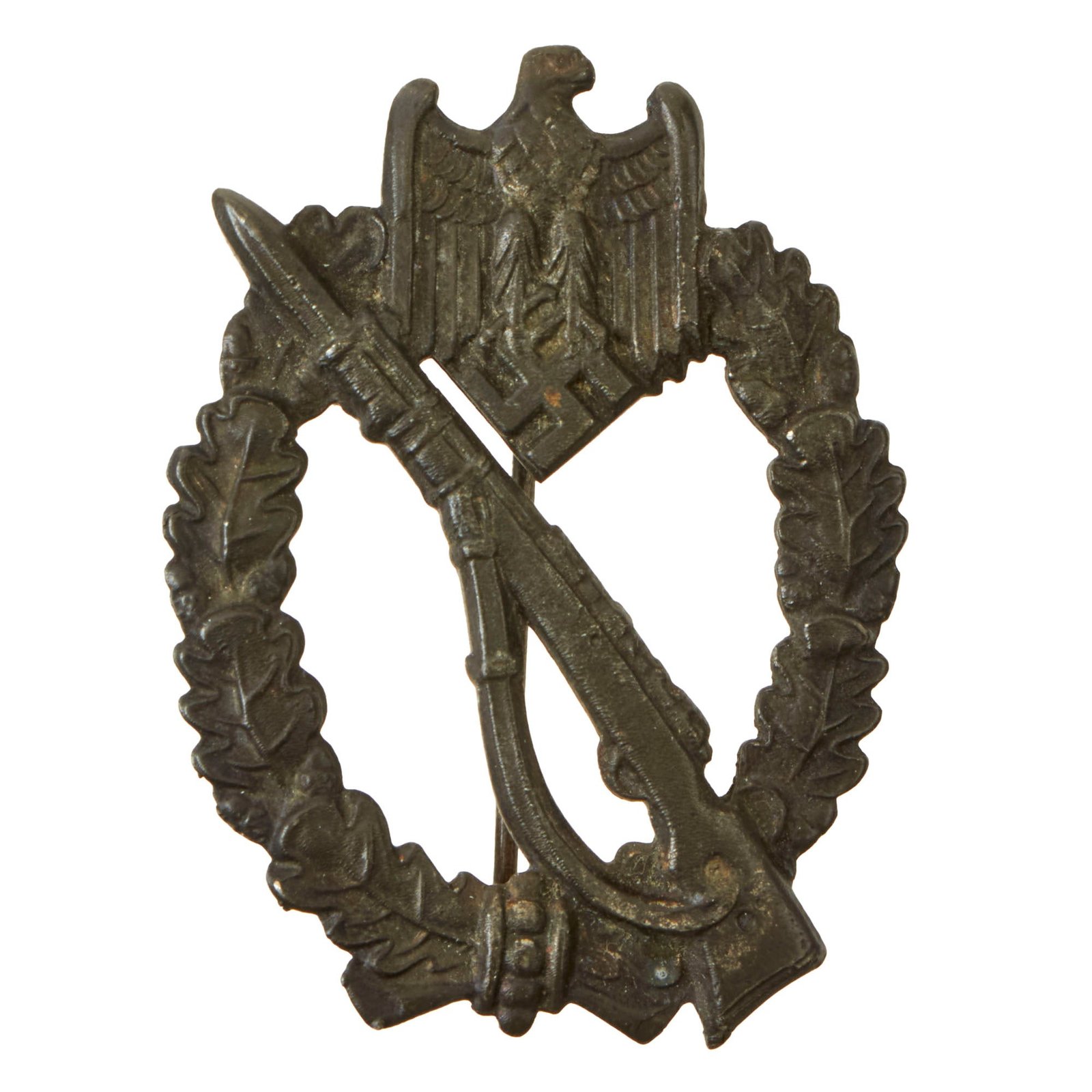 Buy Original German WWII Silver Grade Infantry Assault Badge by E. Ferdinand Wiedmann of Frankfurt | Original Firearms Antique For Sale
