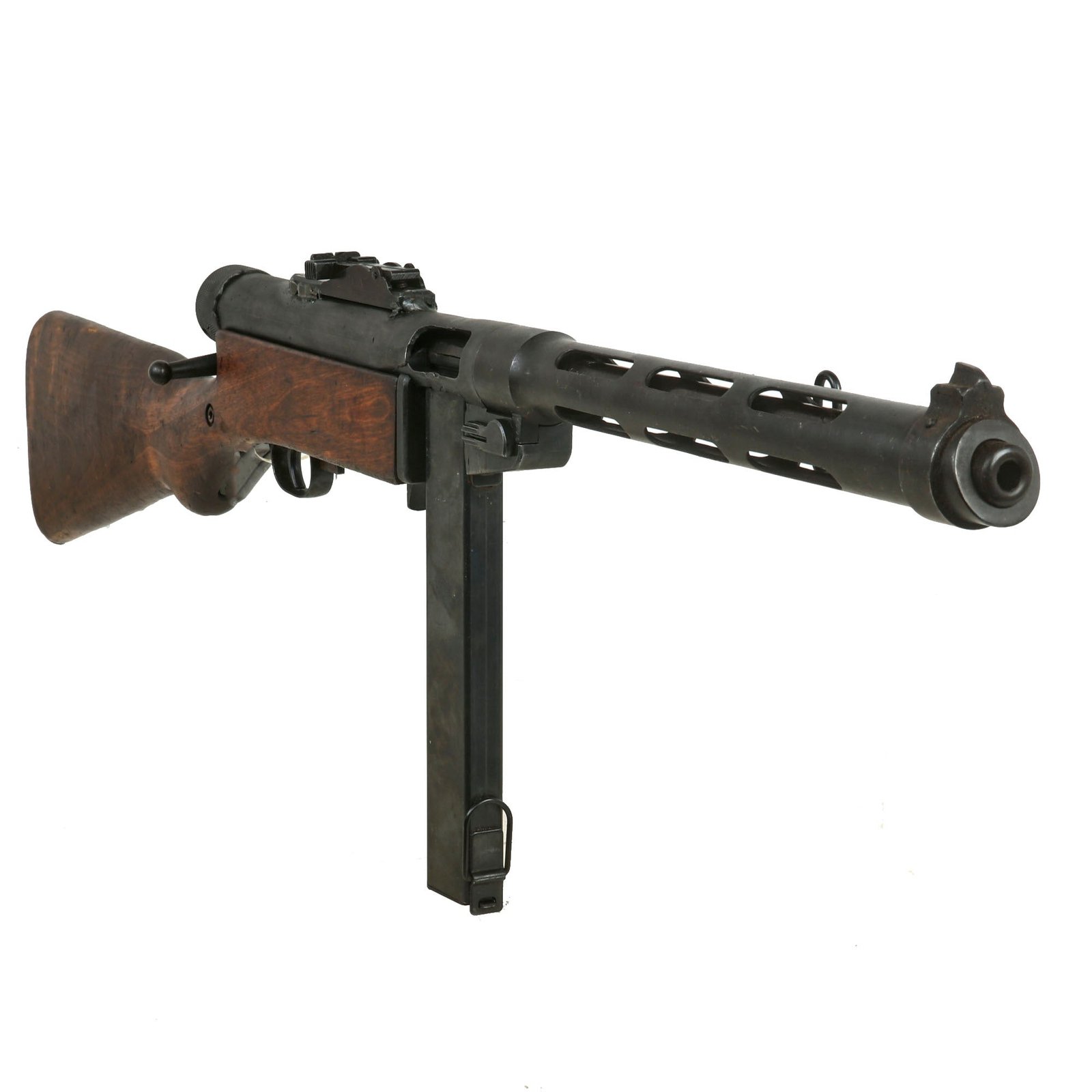 Buy Original Finnish WWII Suomi KP/-31 M31 9mm Display SMG with Live Barrel and Stick Magazine - Serial 22914 | Original Firearms Antique For Sale