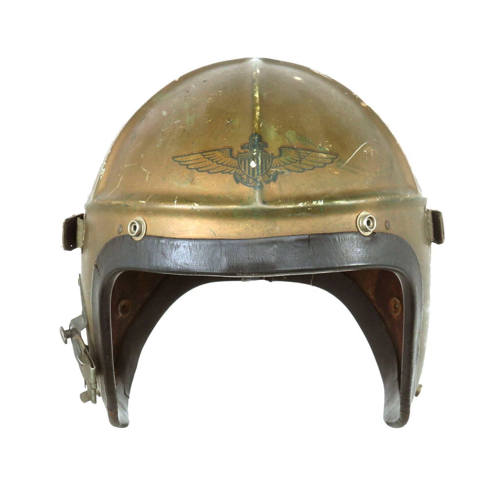 Buy Original U.S. Navy Korean War Era H-4 USN Flight Helmet by Bassons Industries Corporation | Original Firearms Antique For Sale